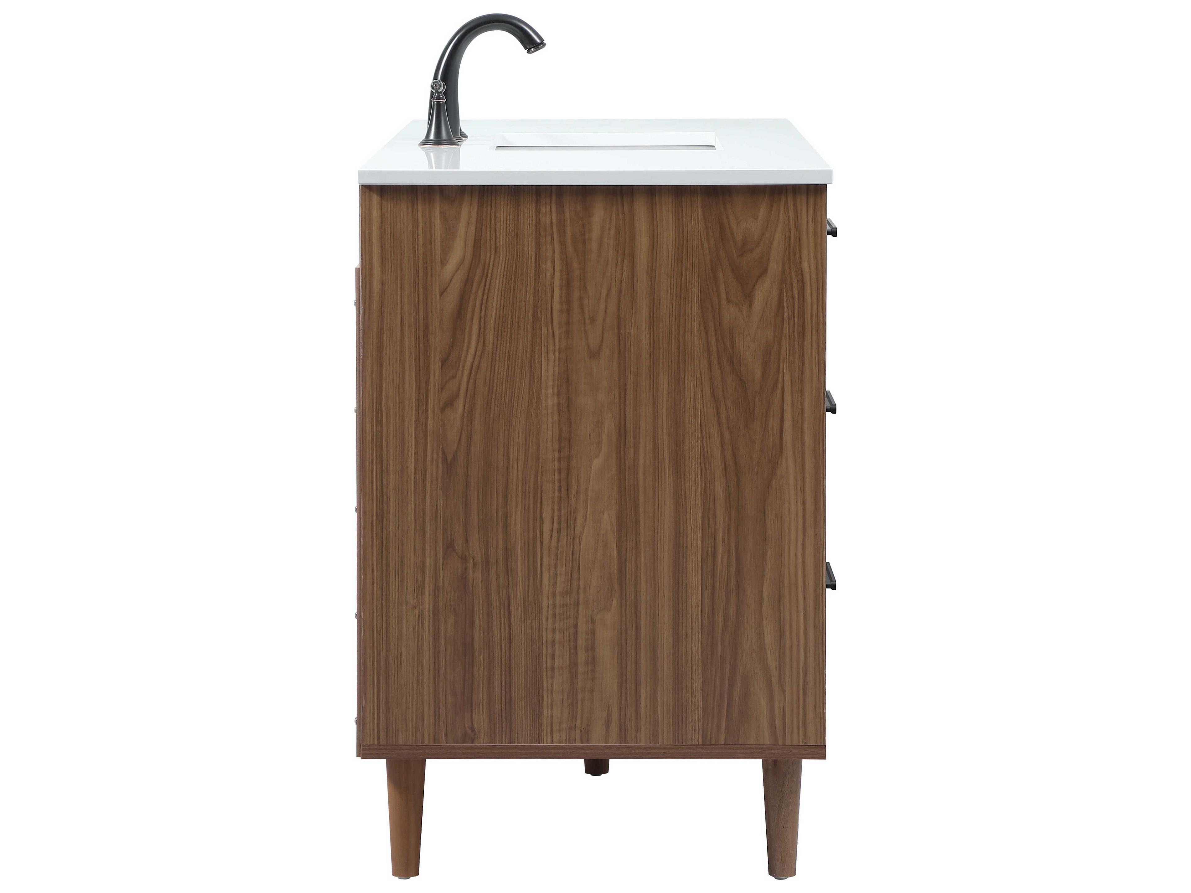 Elegant Lighting Baldwin Walnut Brown 48" Vanity