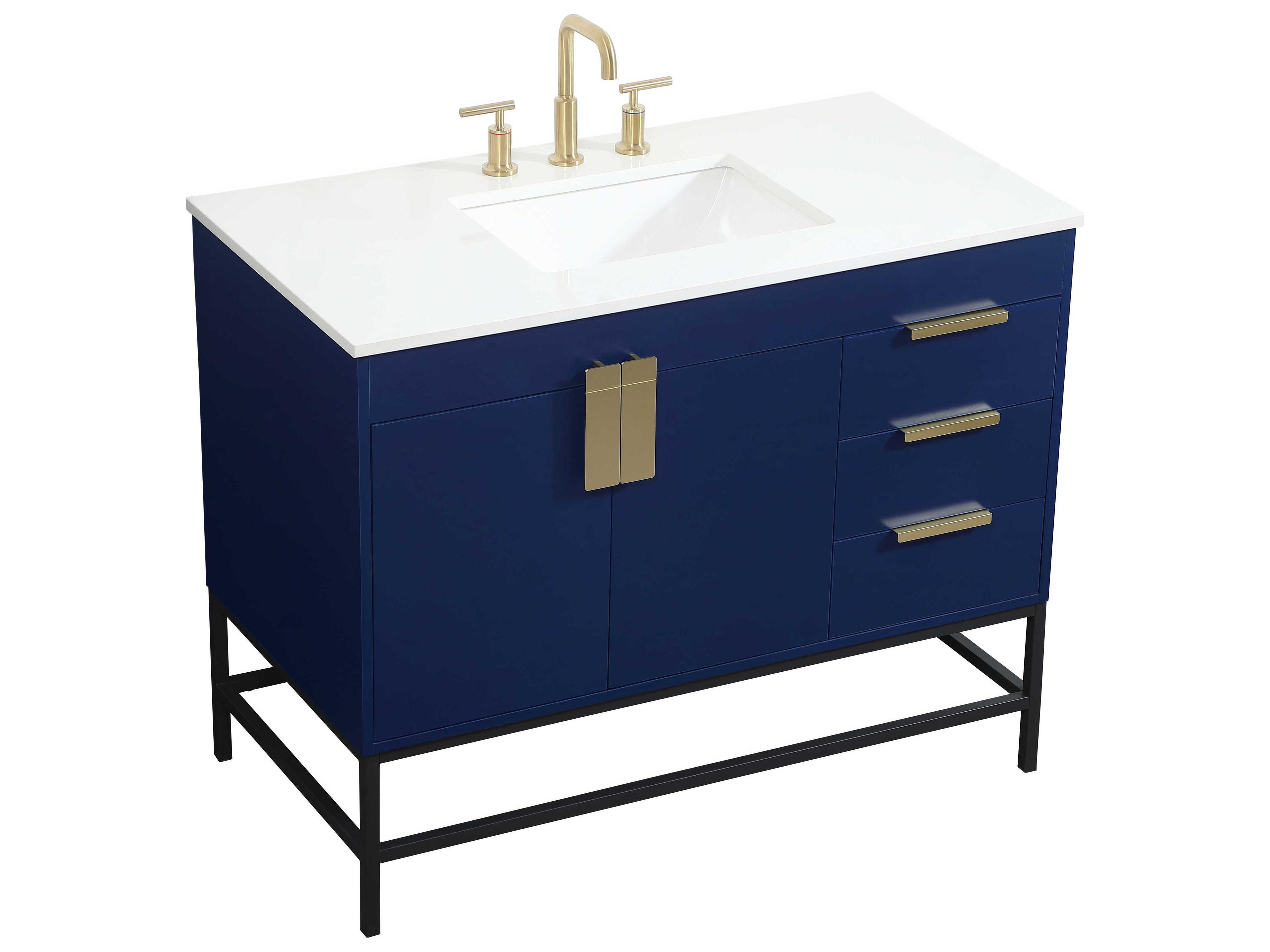 Elegant Lighting Eugene Blue 42" Vanity