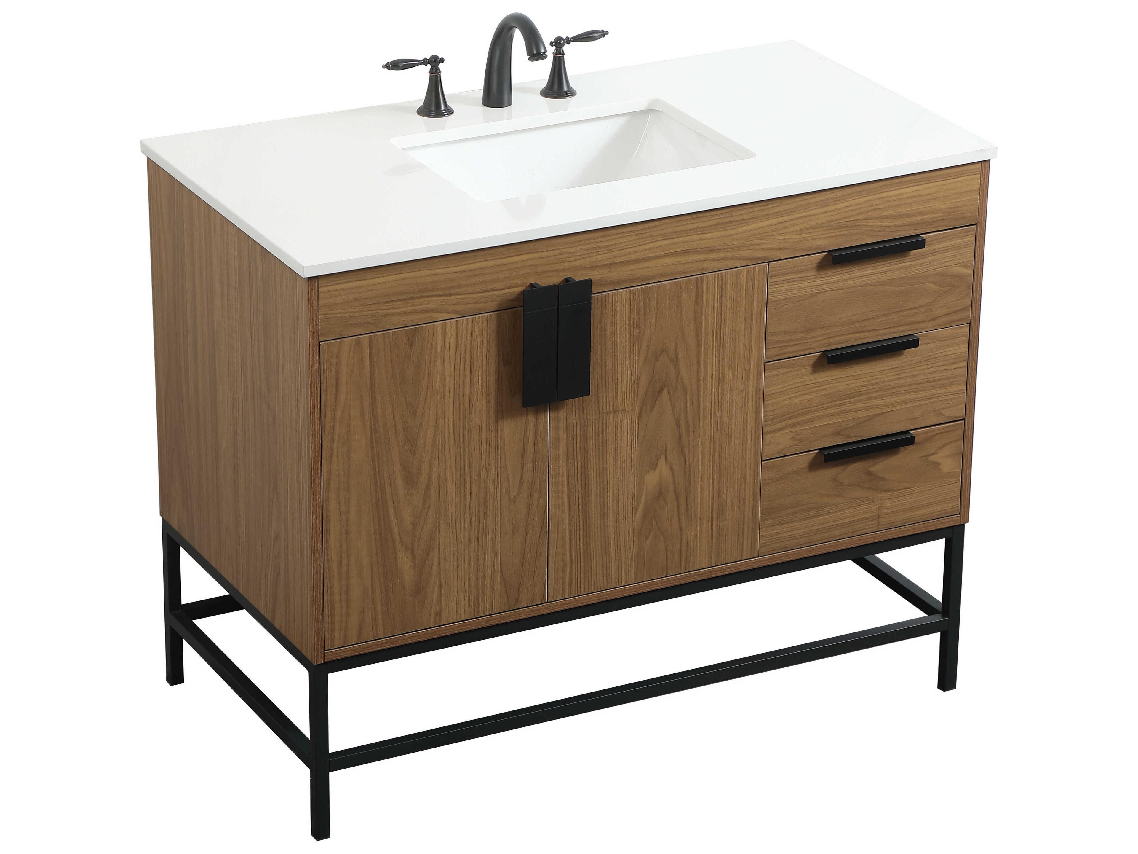Elegant Lighting Eugene Walnut Brown 42" Vanity