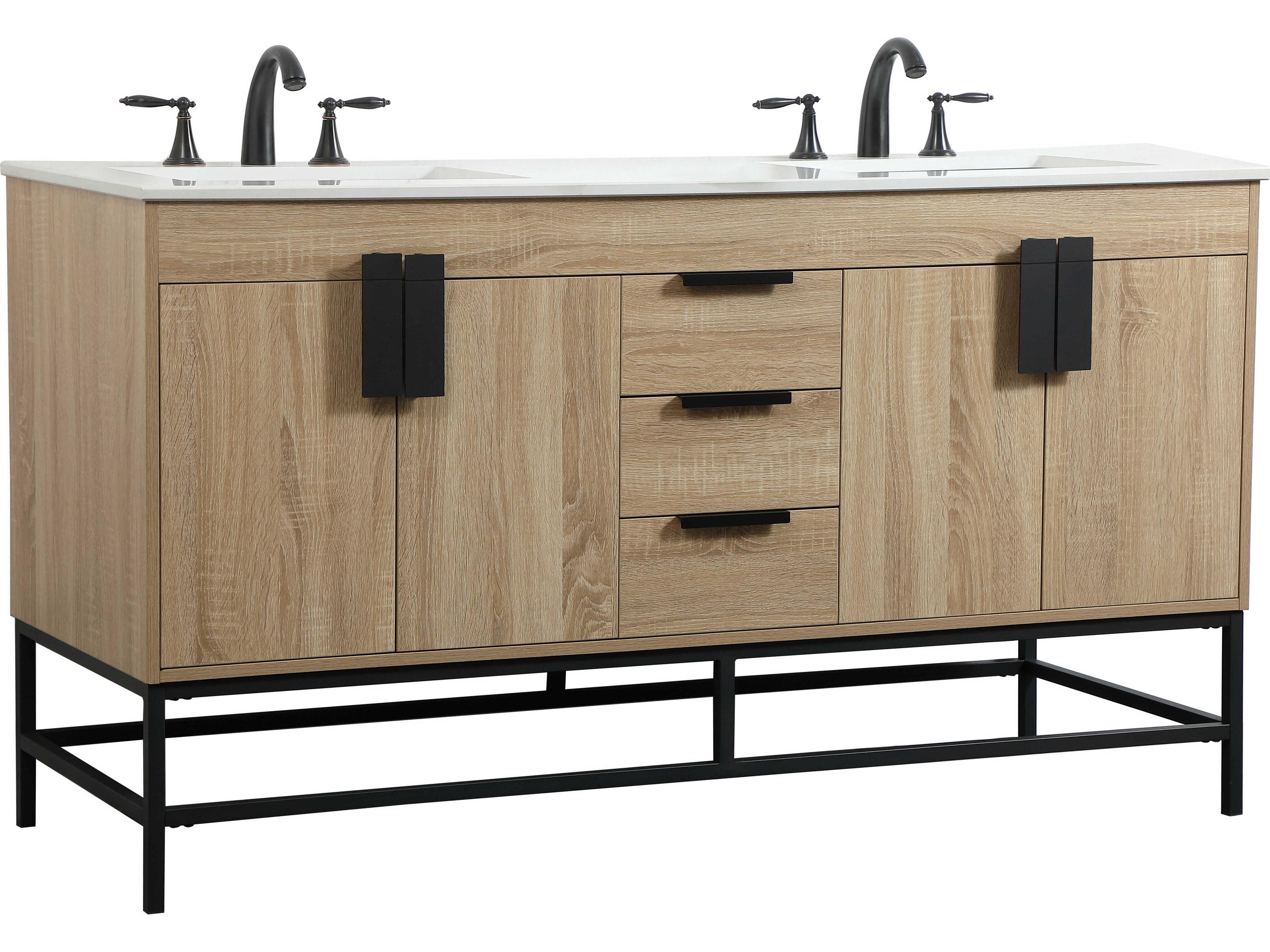 Elegant Lighting Eugene Mango Wood 60" Vanity