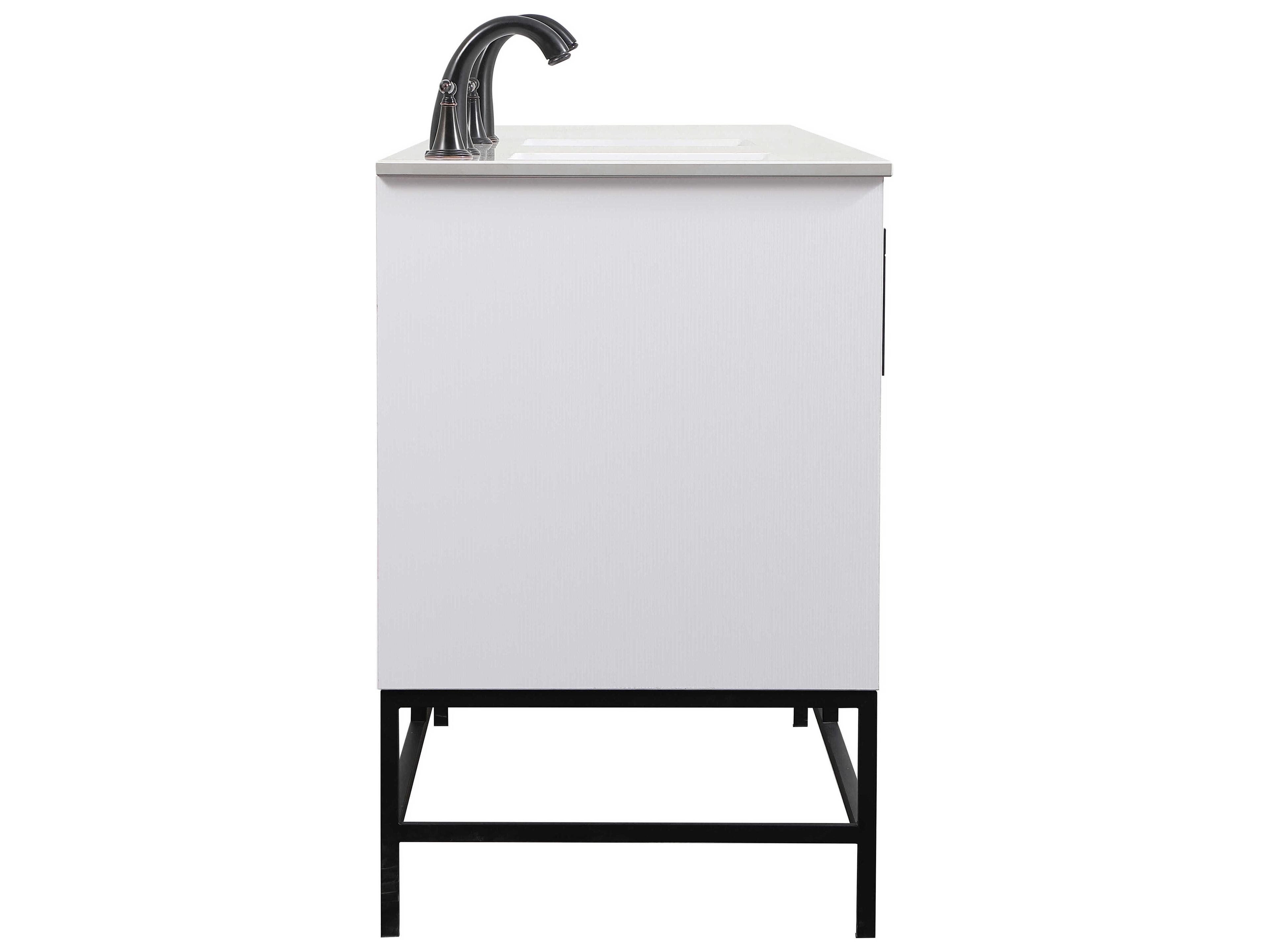 Elegant Lighting Eugene White 60" Vanity