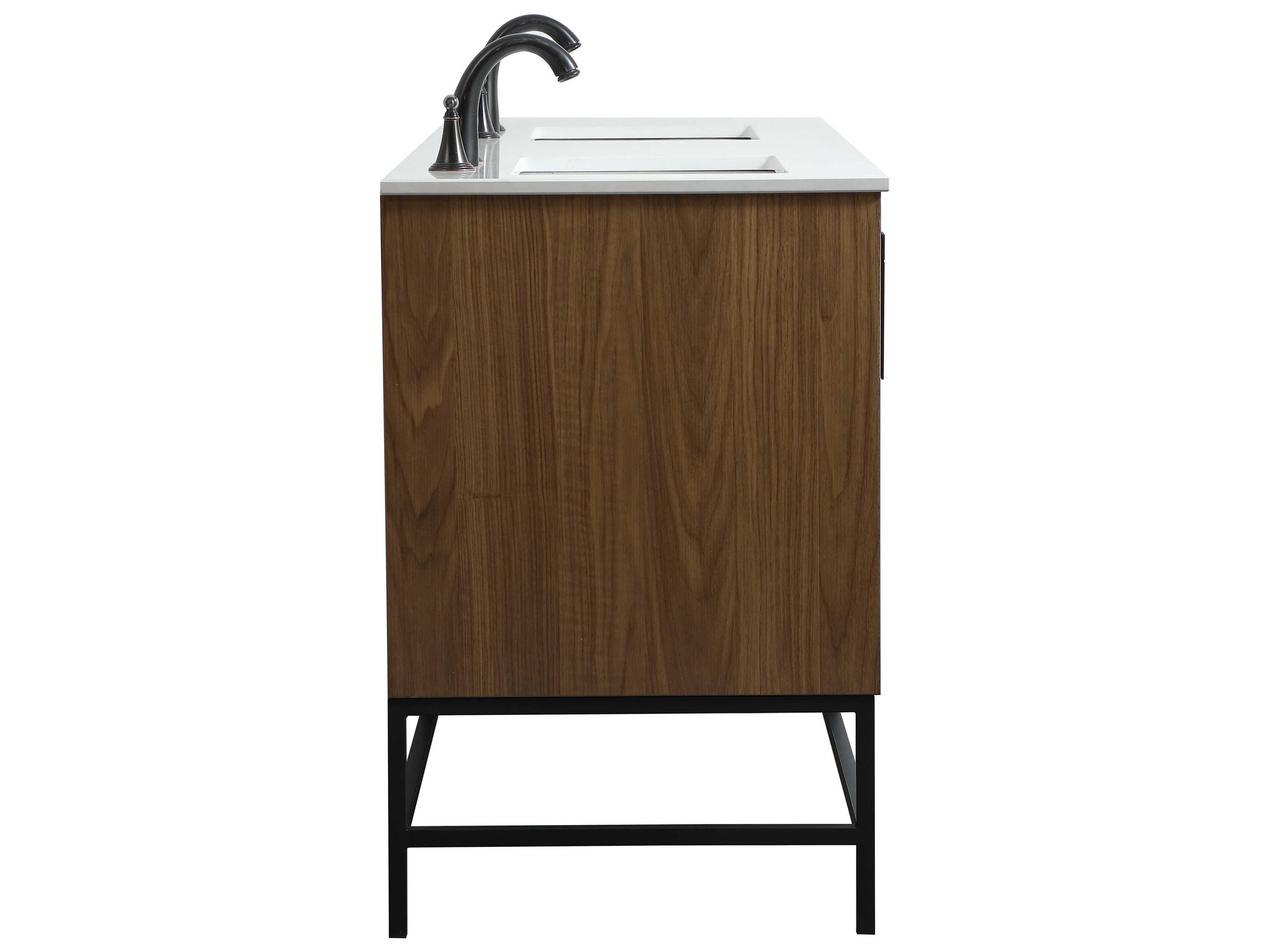 Elegant Lighting Eugene Walnut Brown 60" Vanity
