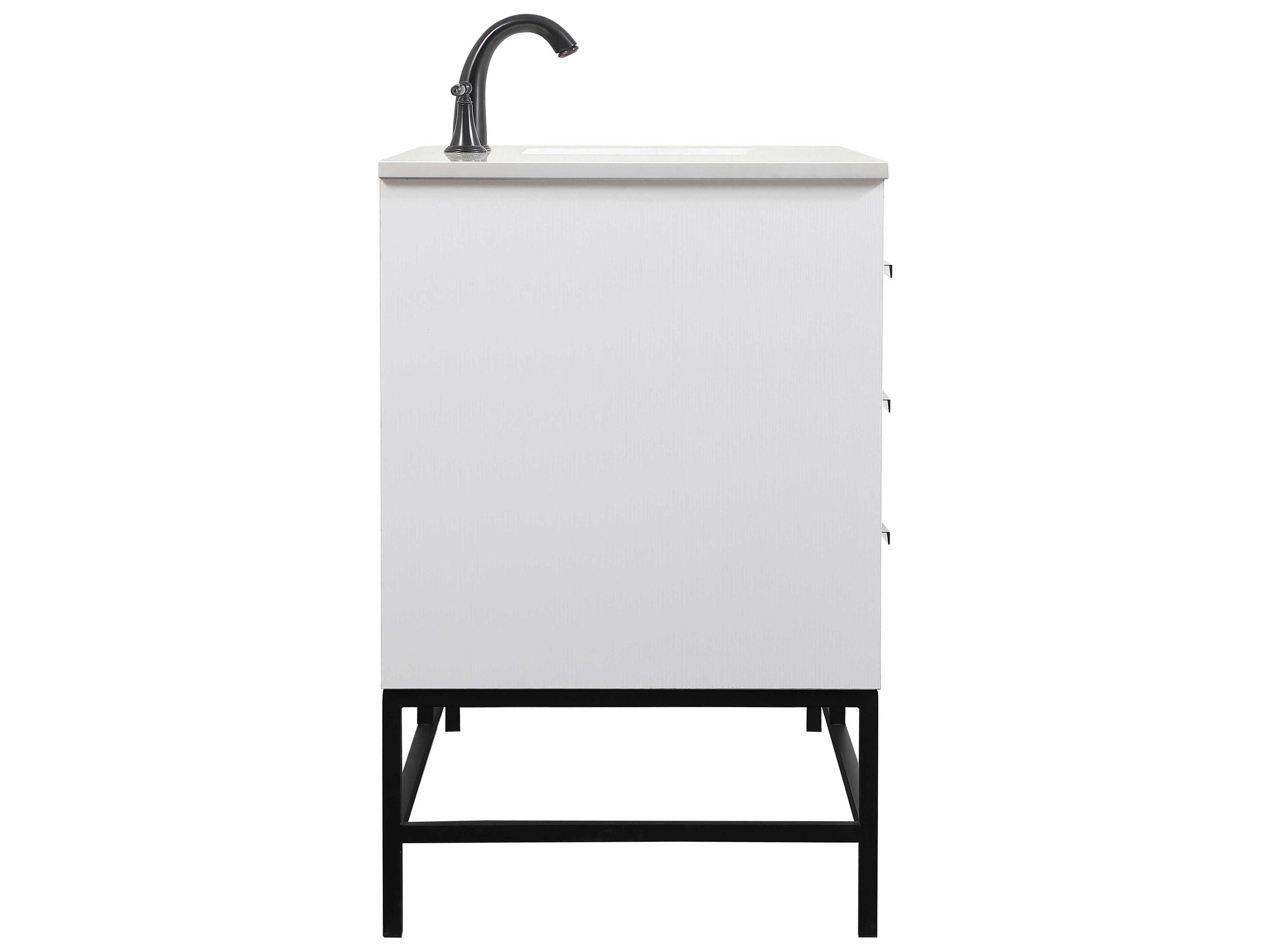 Elegant Lighting Eugene White 60" Vanity