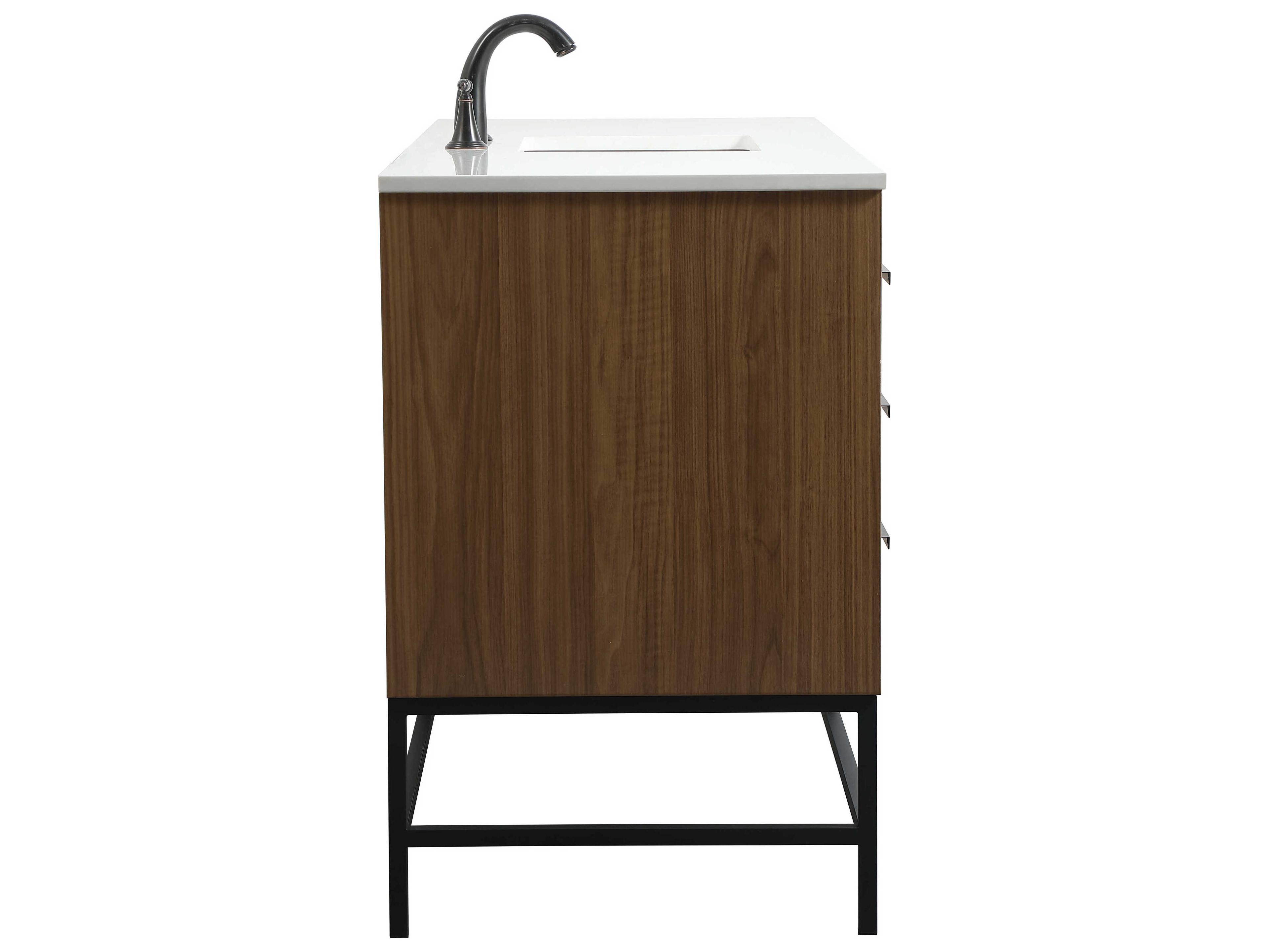 Elegant Lighting Eugene Walnut Brown 60" Vanity