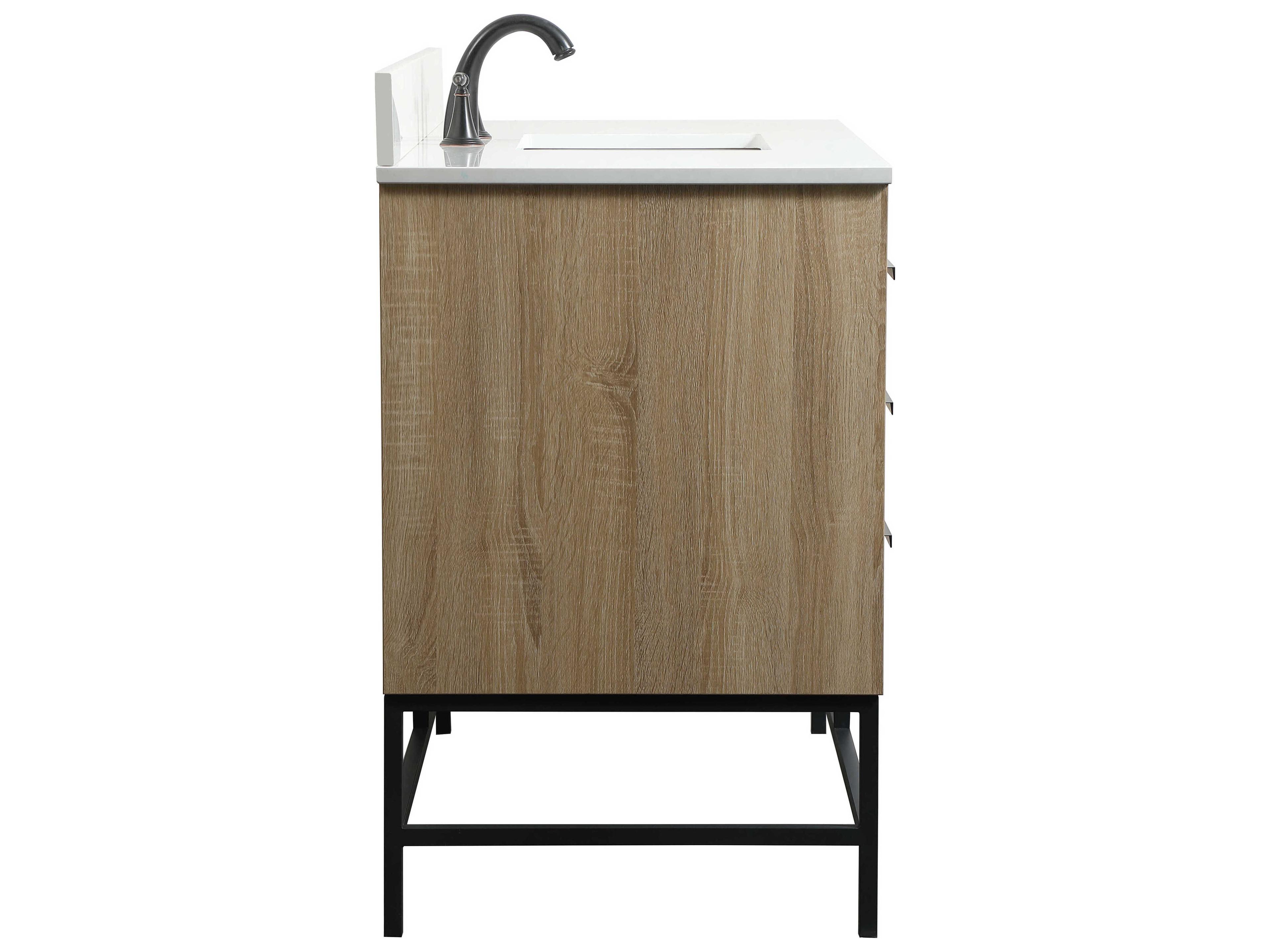 Elegant Lighting Eugene Mango Wood 48" Vanity with Backsplash