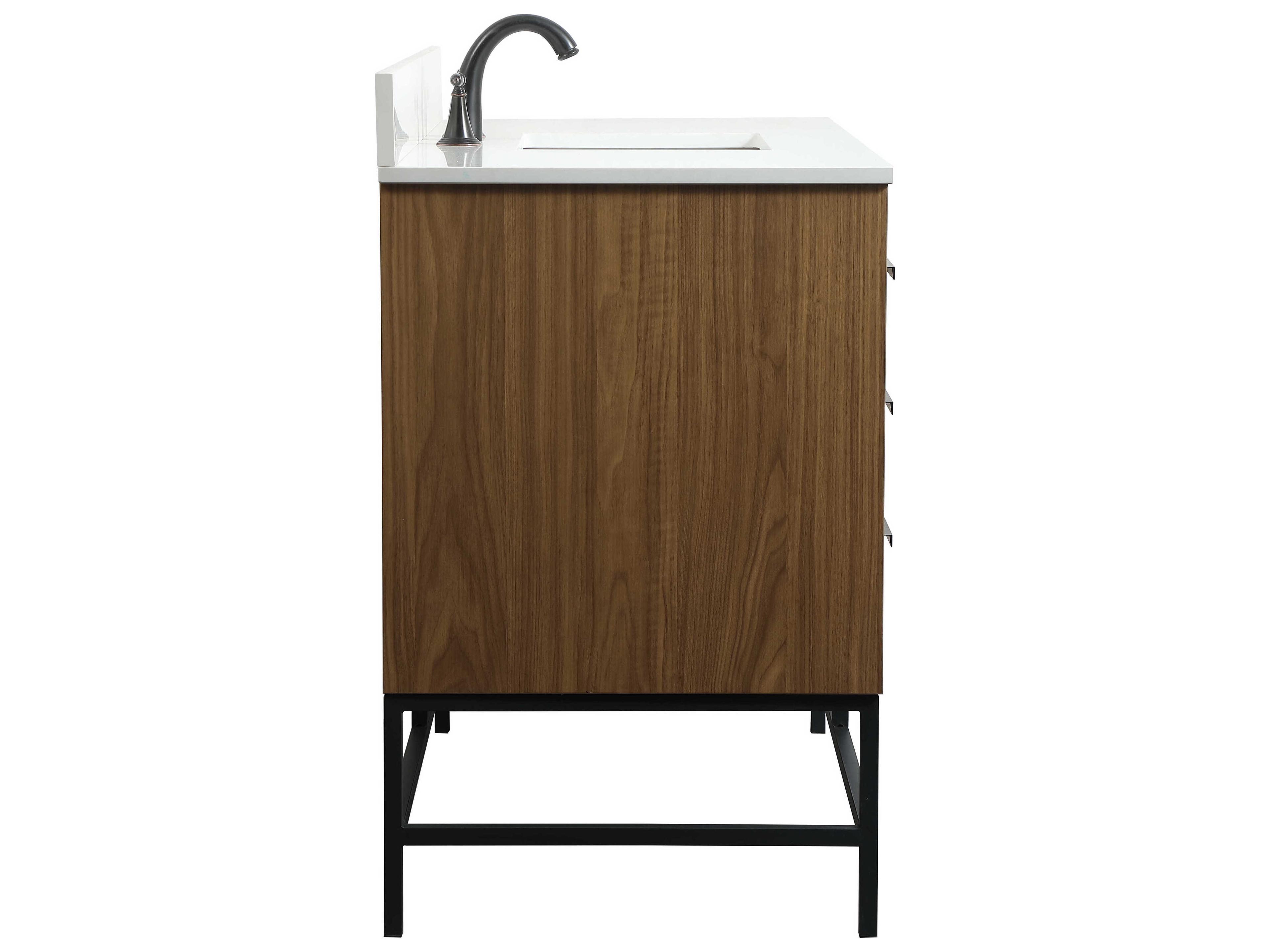 Elegant Lighting Eugene Walnut Brown 48" Vanity with Backsplash