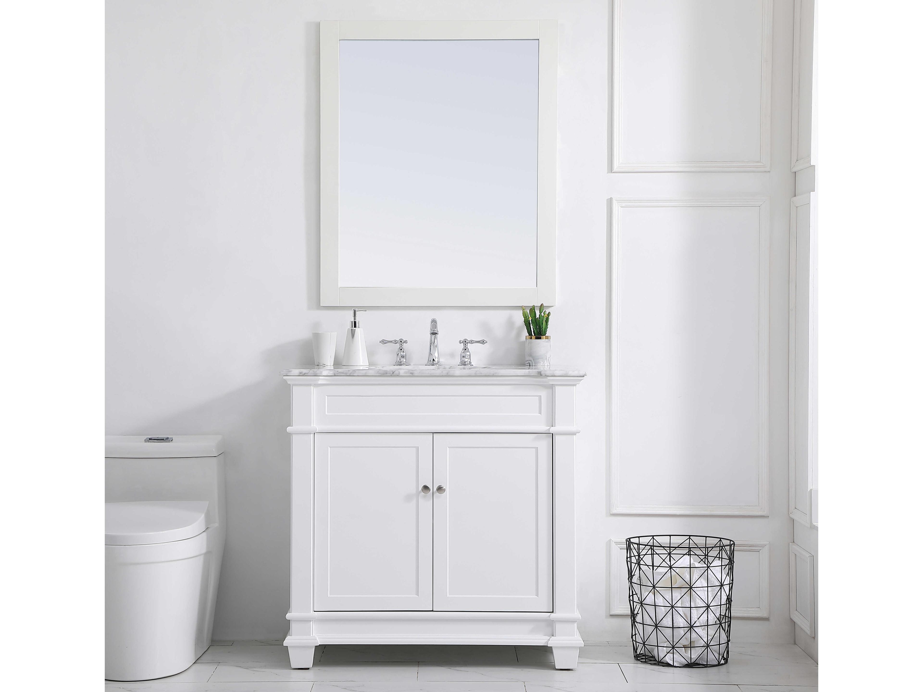 Elegant Lighting Wesley White 36" Vanity