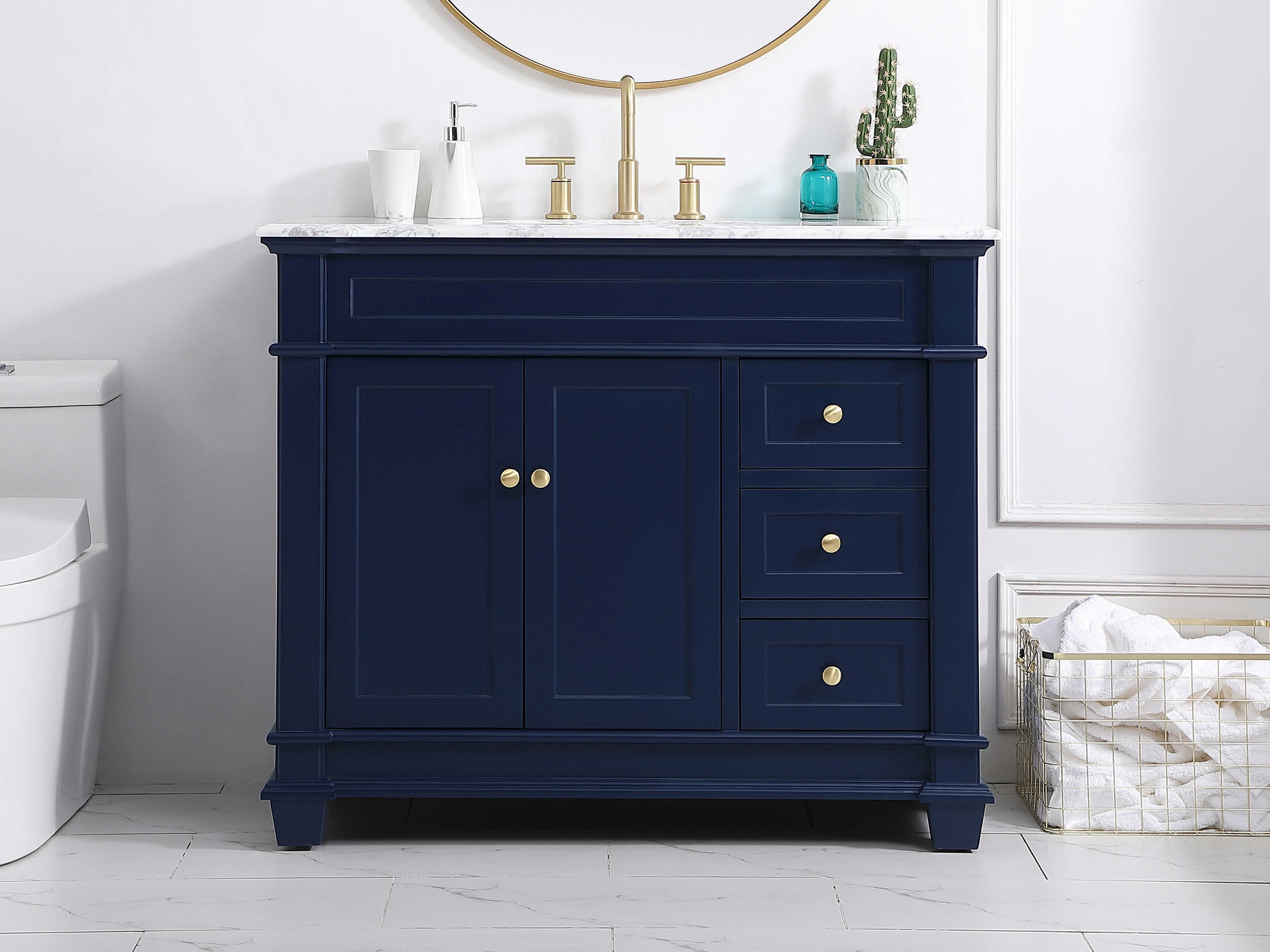 Elegant Lighting Wesley Blue 42" Vanity