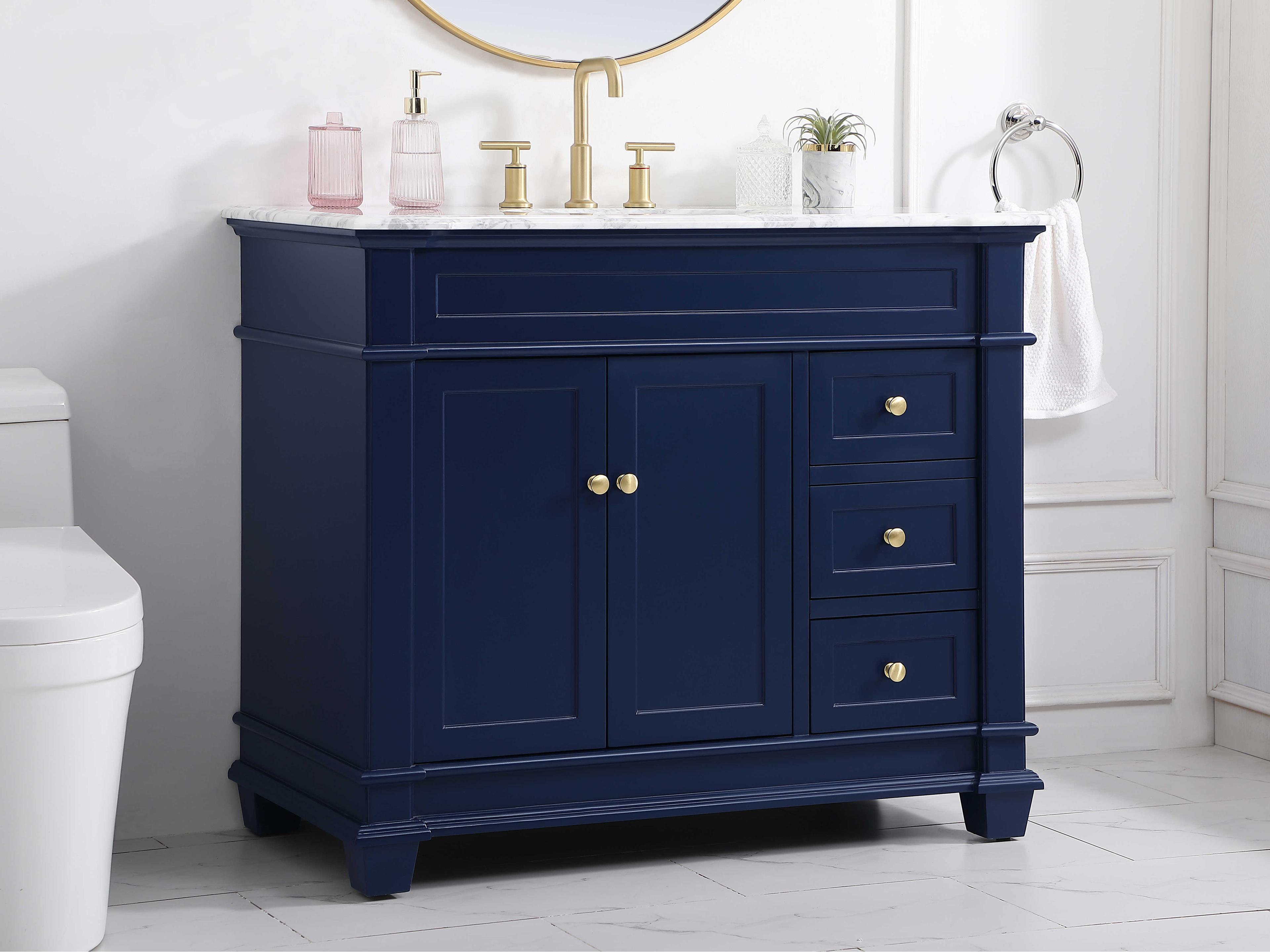 Elegant Lighting Wesley Blue 42" Vanity