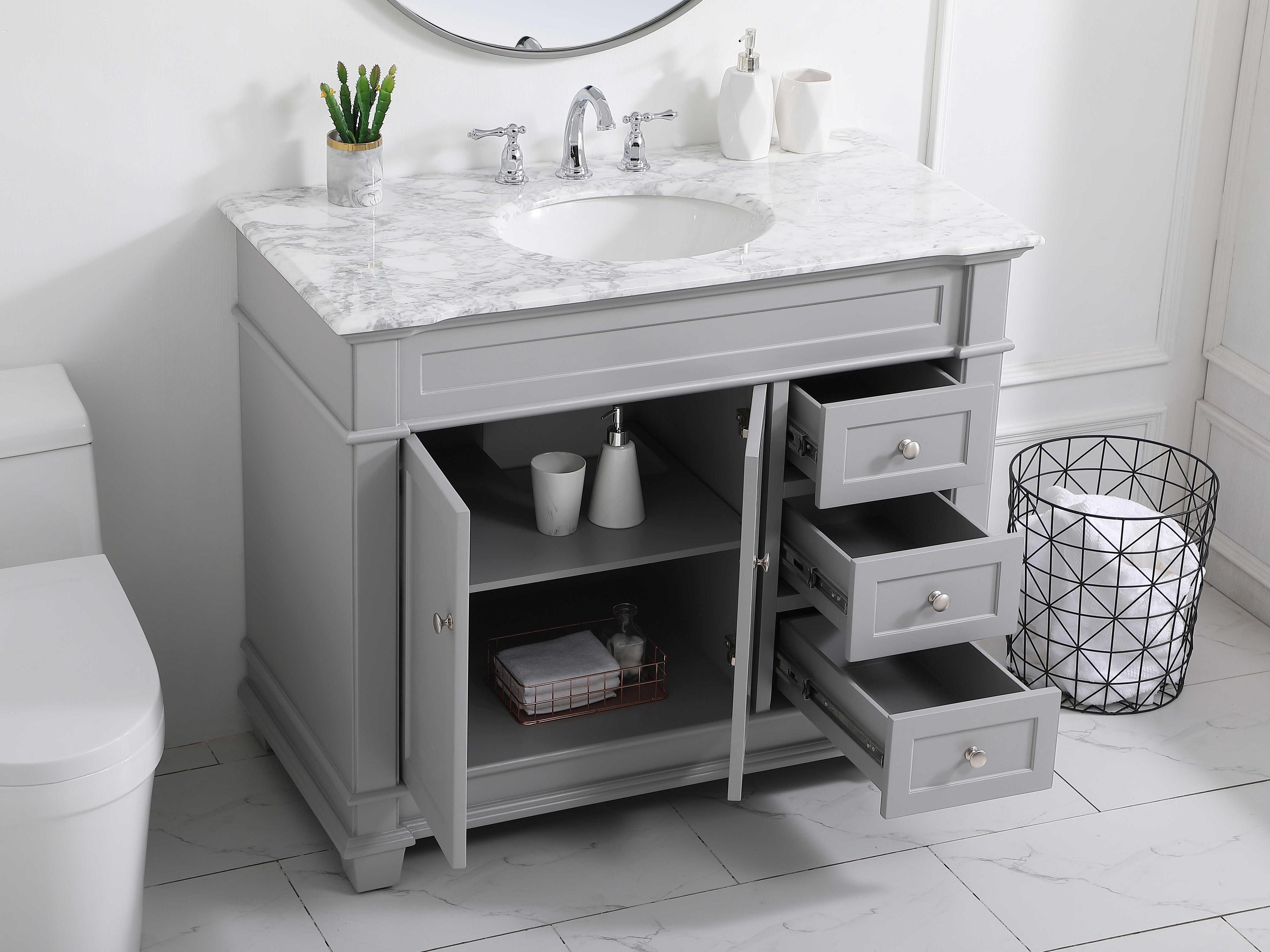 Elegant Lighting Wesley Grey 42" Vanity