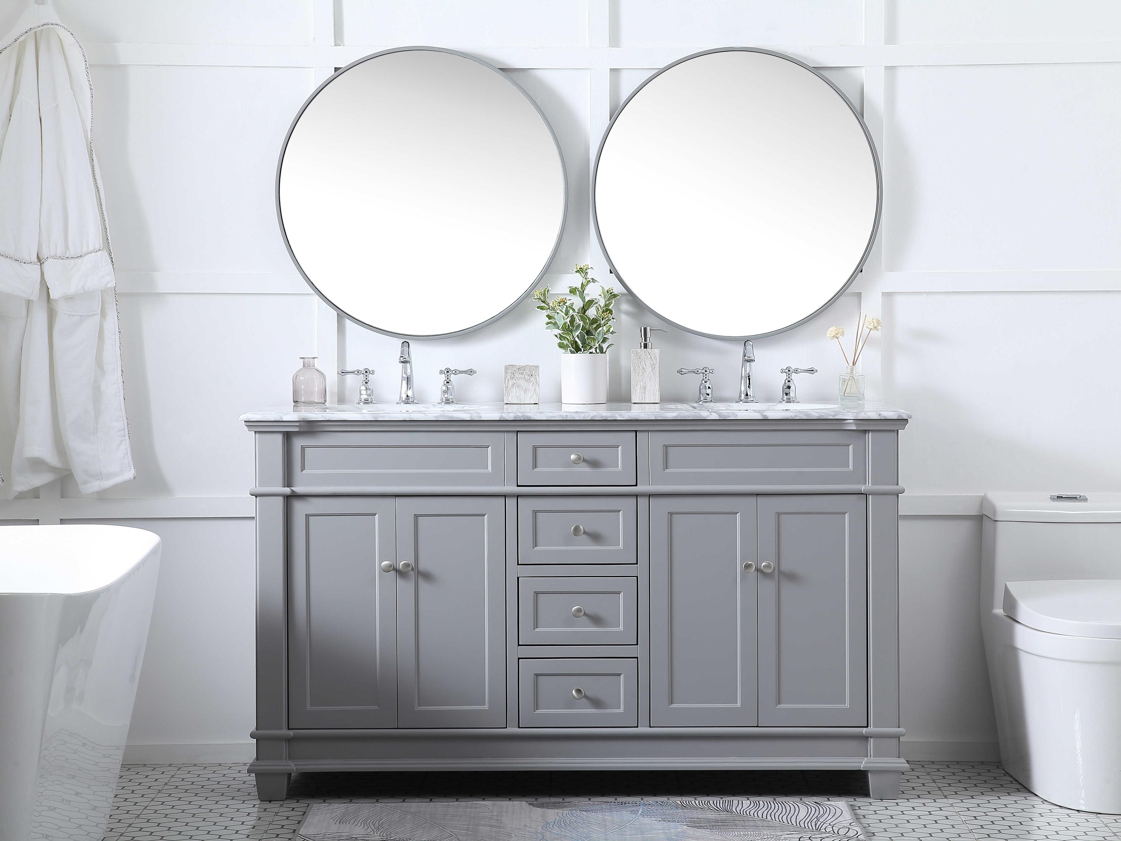 Elegant Lighting Wesley Grey 60" Vanity