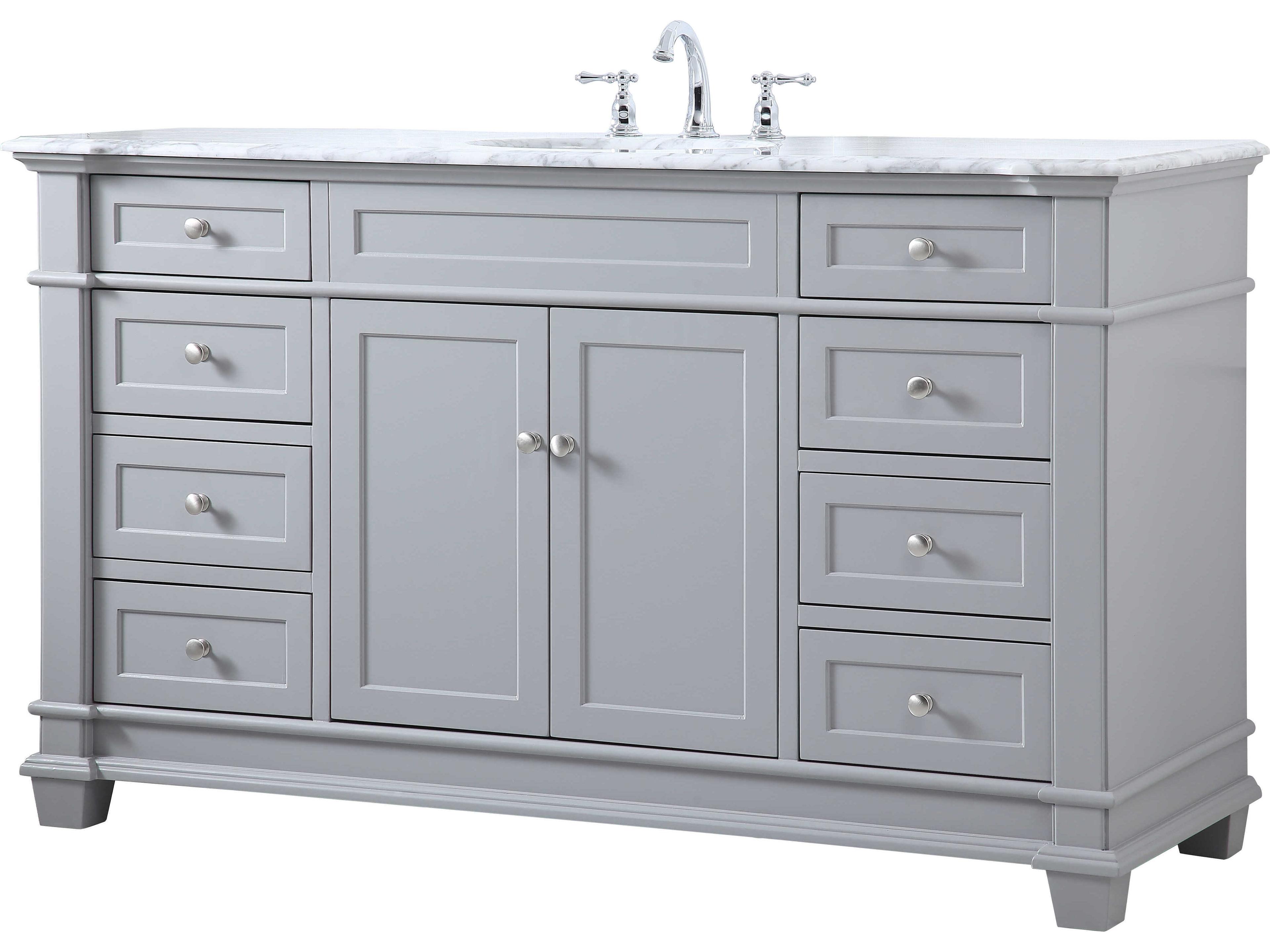 Elegant Lighting Wesley Grey 60" Vanity