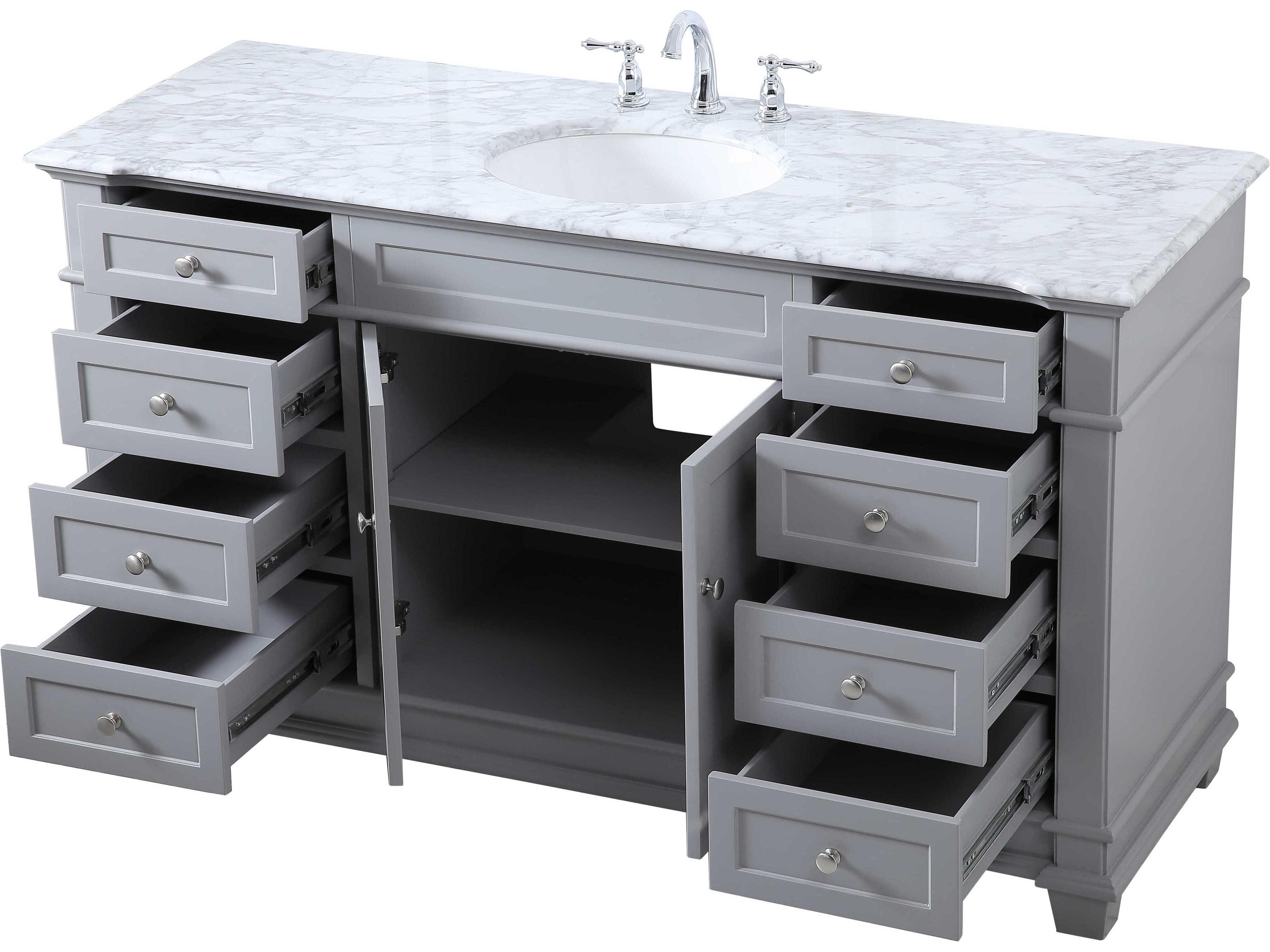 Elegant Lighting Wesley Grey 60" Vanity