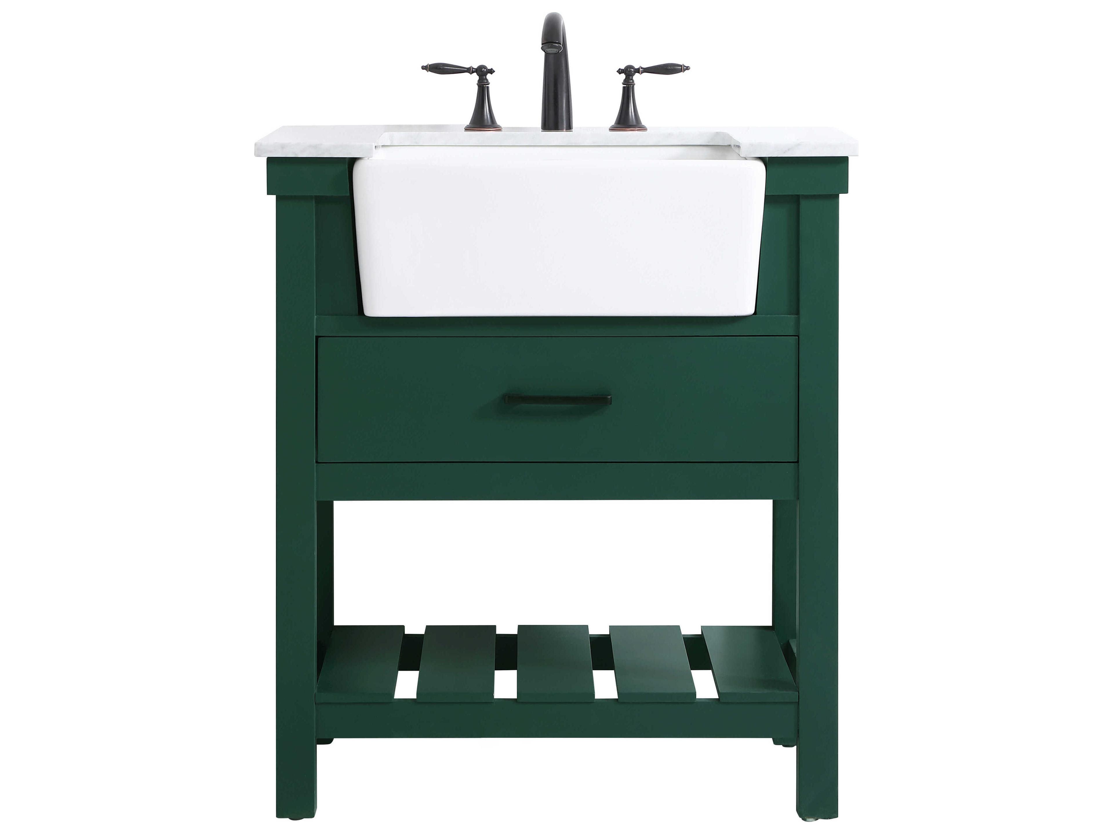 Clement Green / Black 30" Vanity