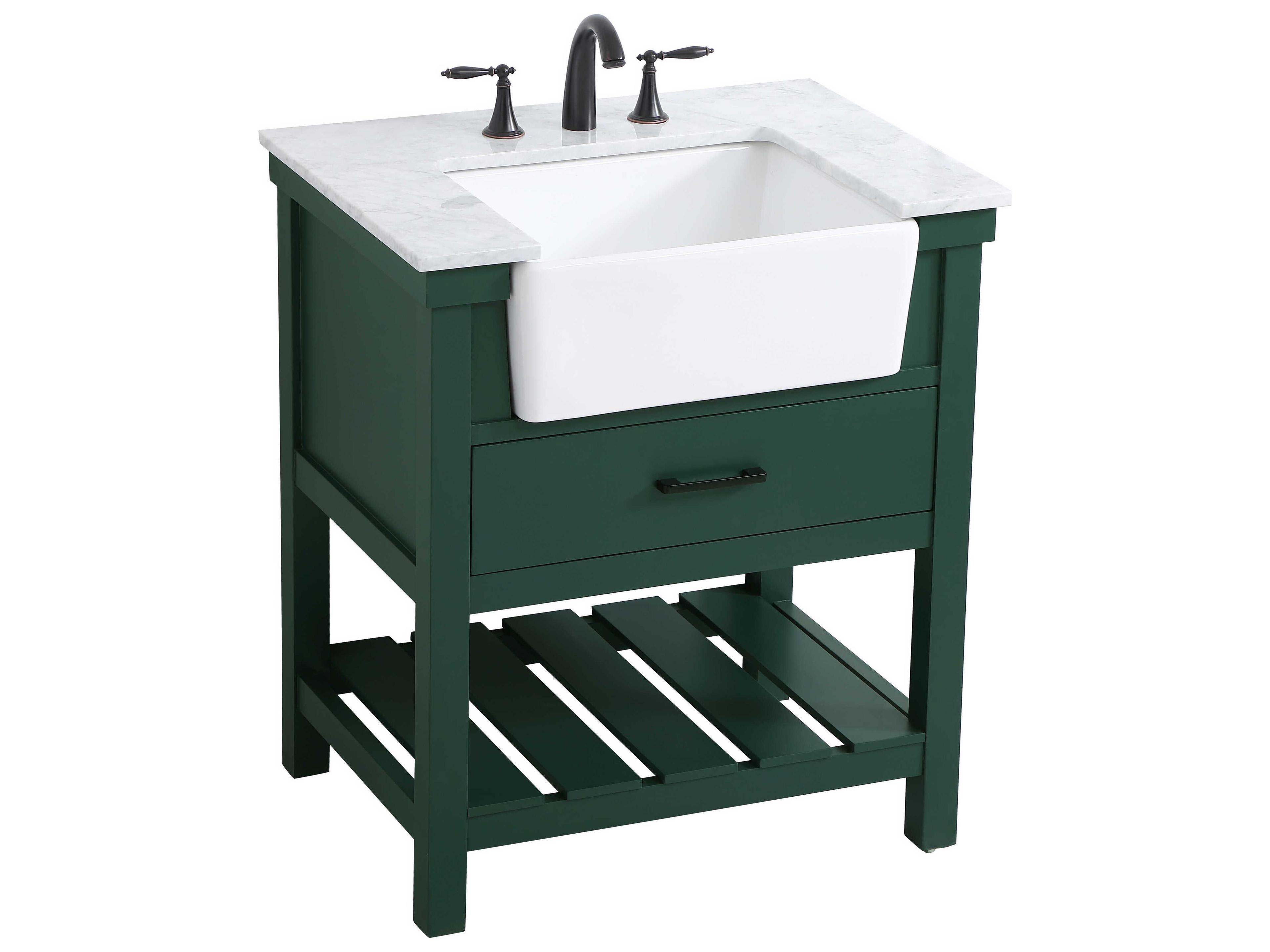 Elegant Lighting Clement Green / Black 30" Vanity