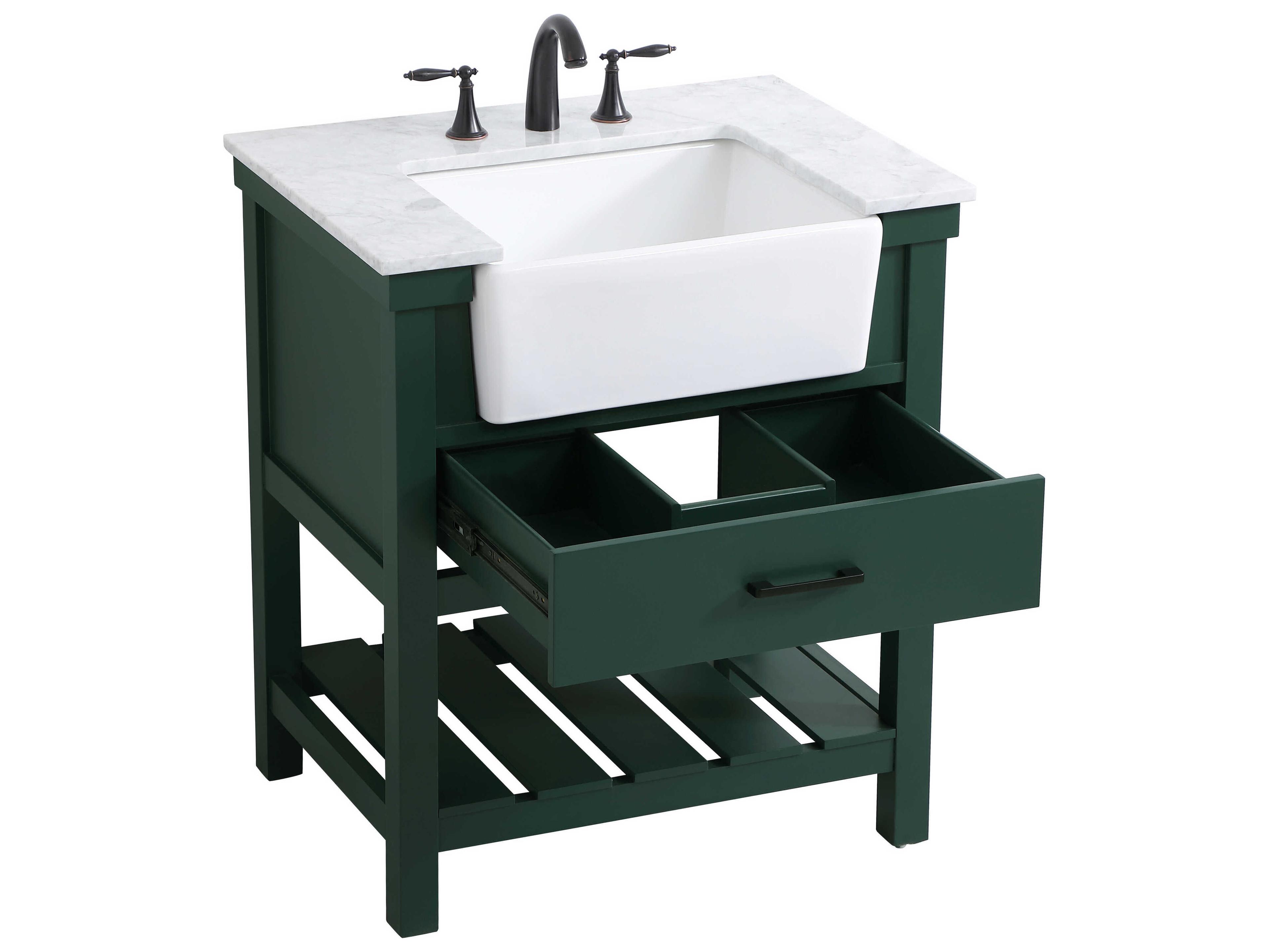 Elegant Lighting Clement Green / Black 30" Vanity