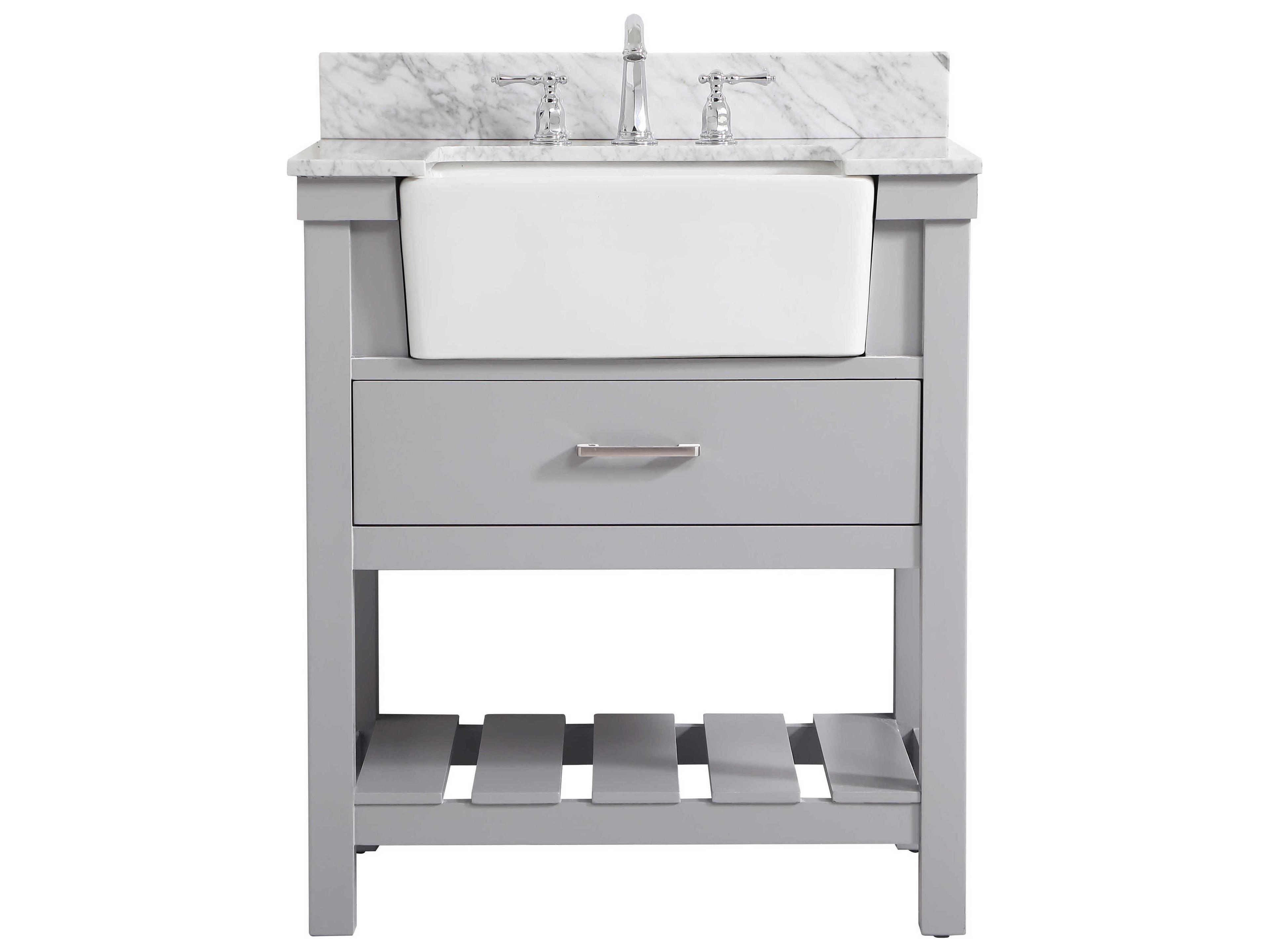 Elegant Lighting Clement Grey 30" Vanity with Backsplash