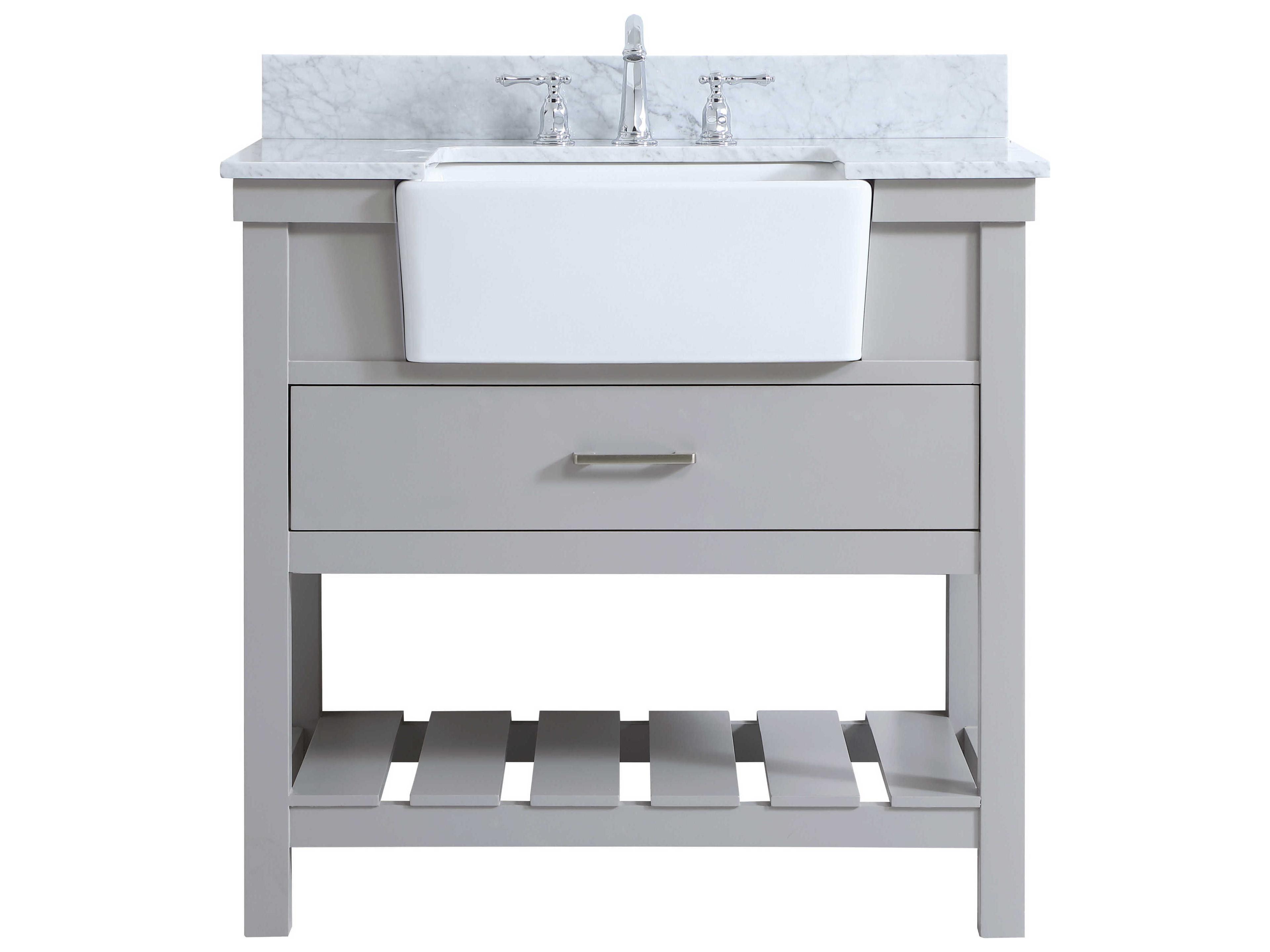 Elegant Lighting Clement Grey 36" Vanity with Backsplash