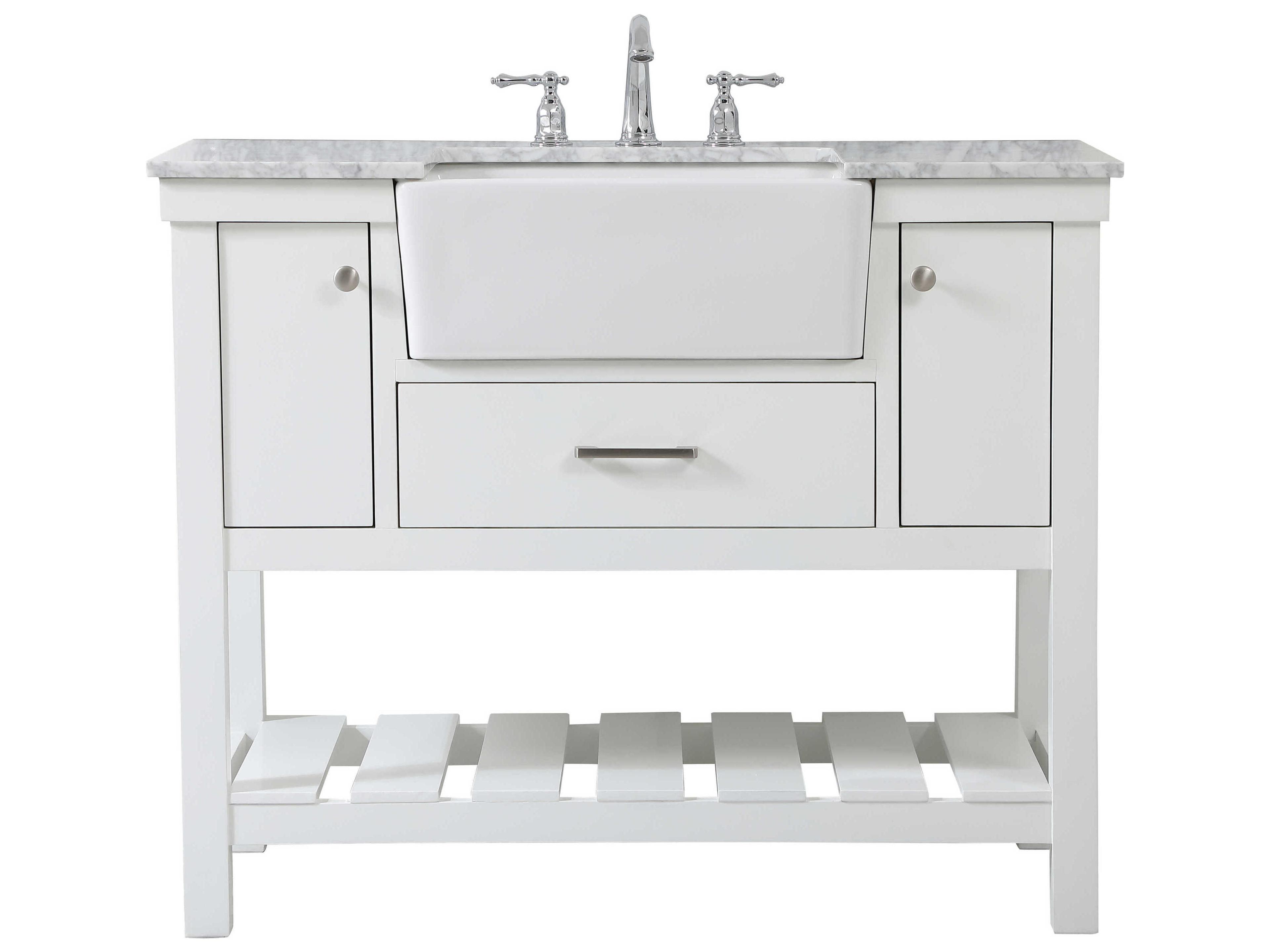 Elegant Lighting Clement White 42" Vanity