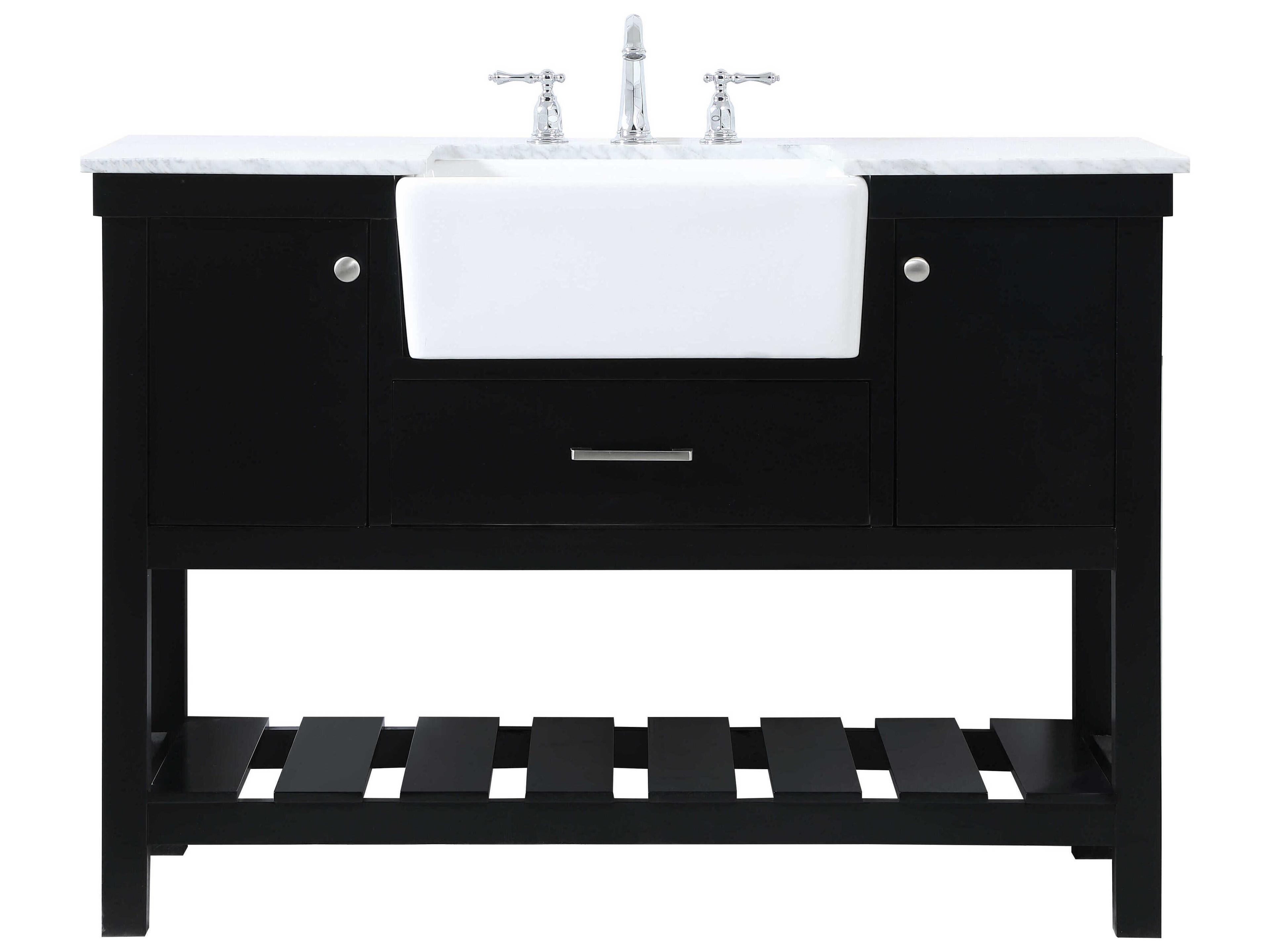 Clement Black / Brushed Nickel 48" Vanity
