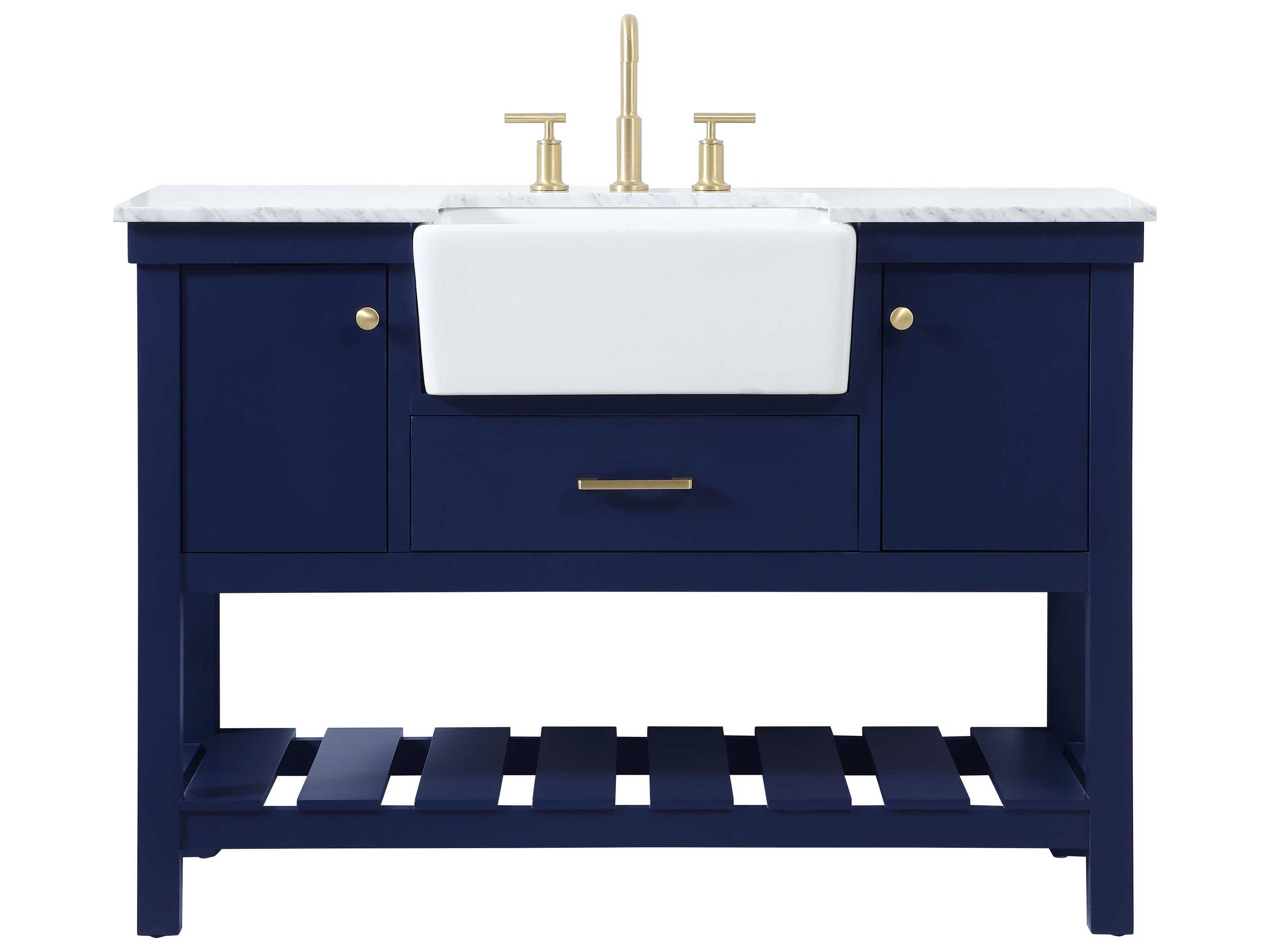 Elegant Lighting Clement Blue 48" Vanity