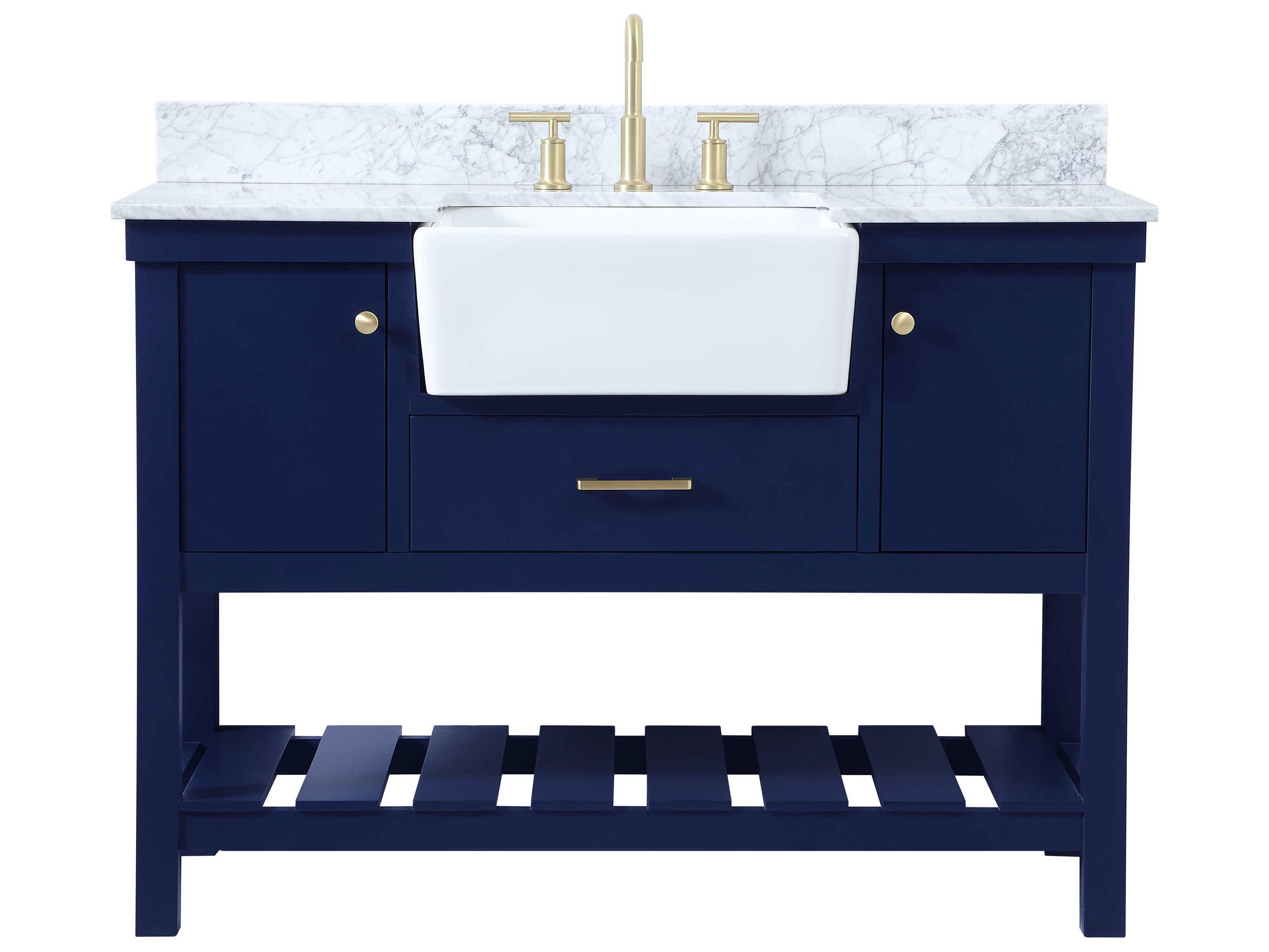 Clement Blue 48" Vanity with Backsplash