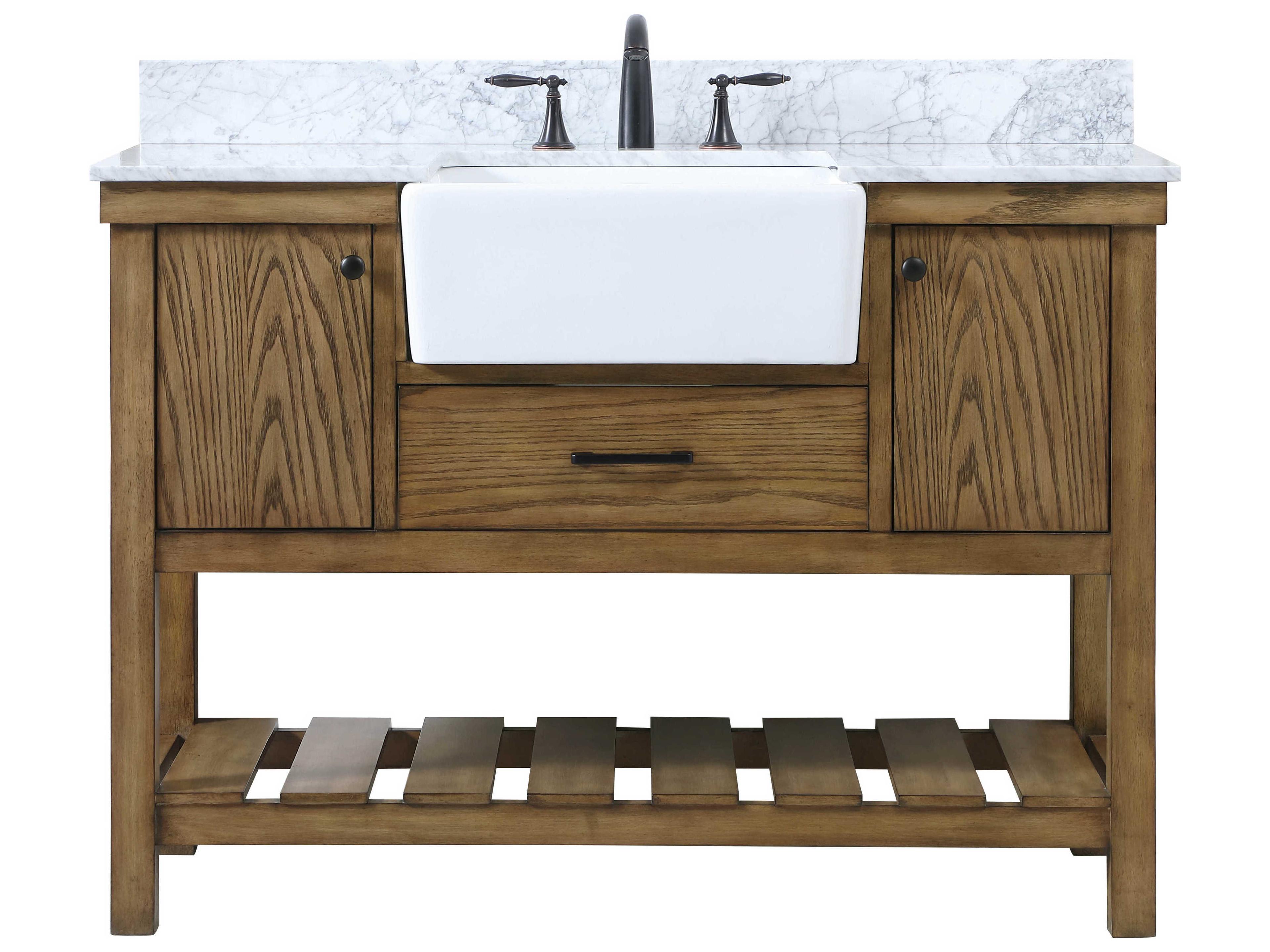 Clement Driftwood 48" Vanity with Backsplash