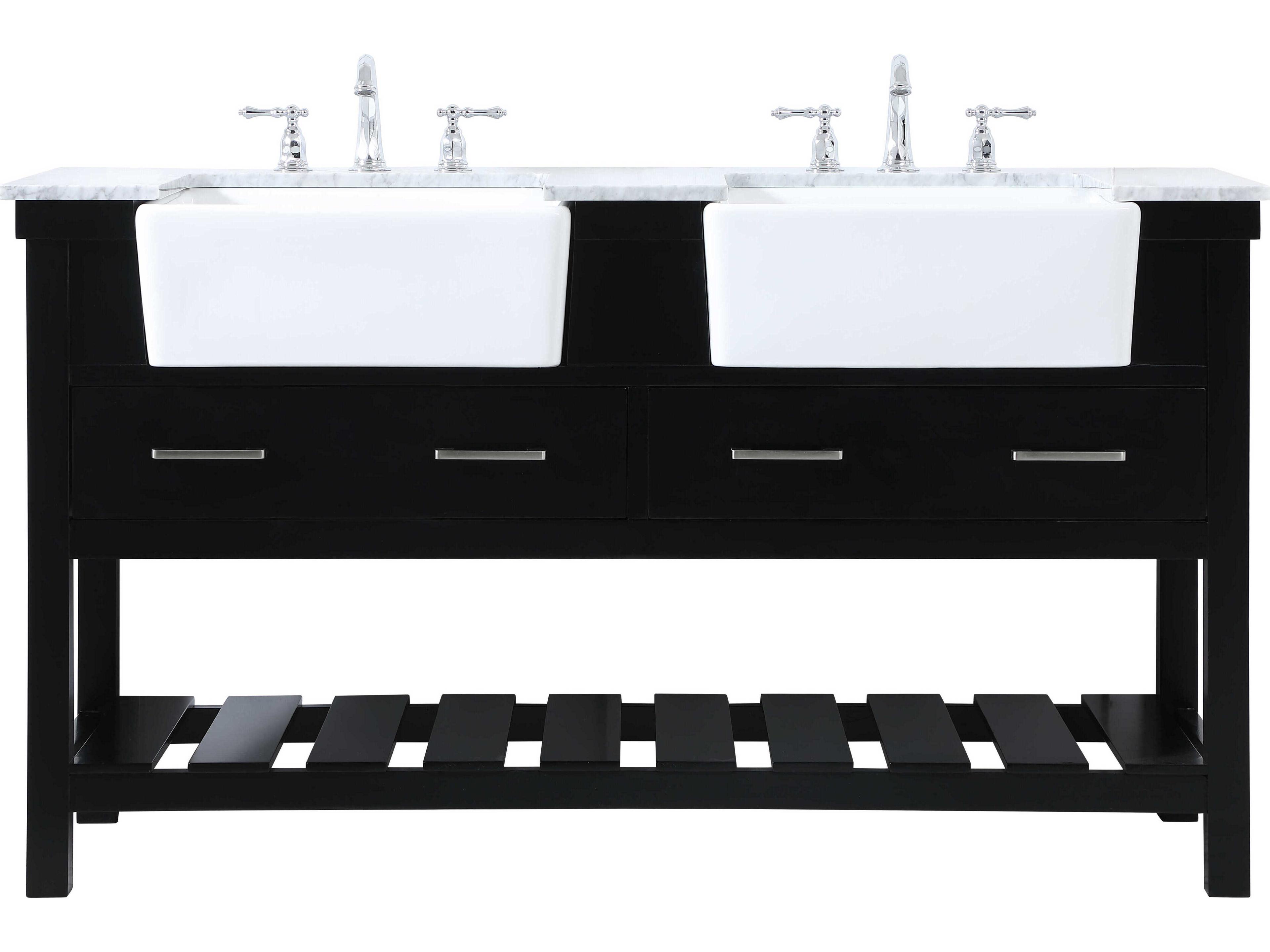 Clement Black / Brushed Nickel 60" Vanity