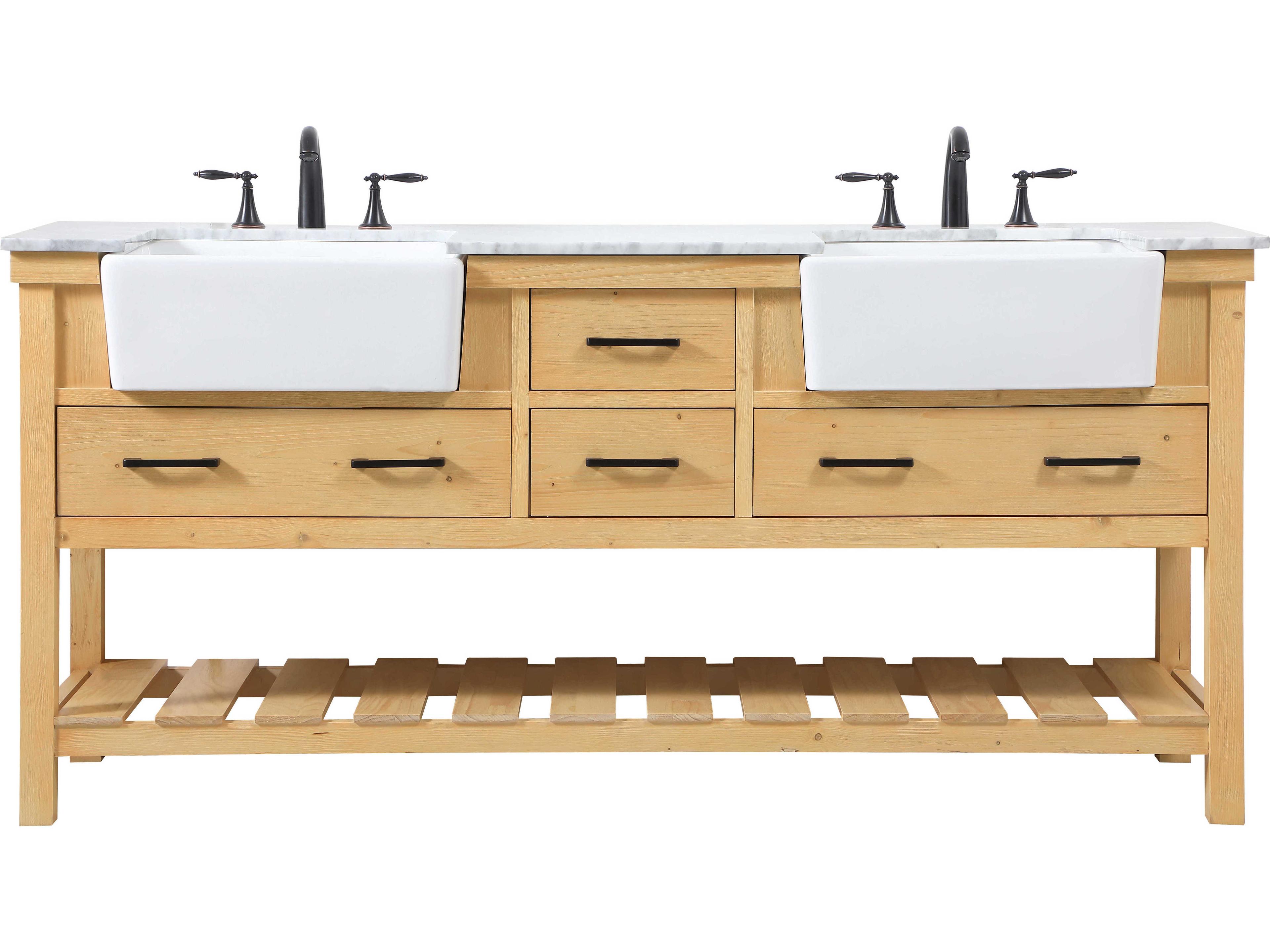 Clement Natural Wood 72" Vanity