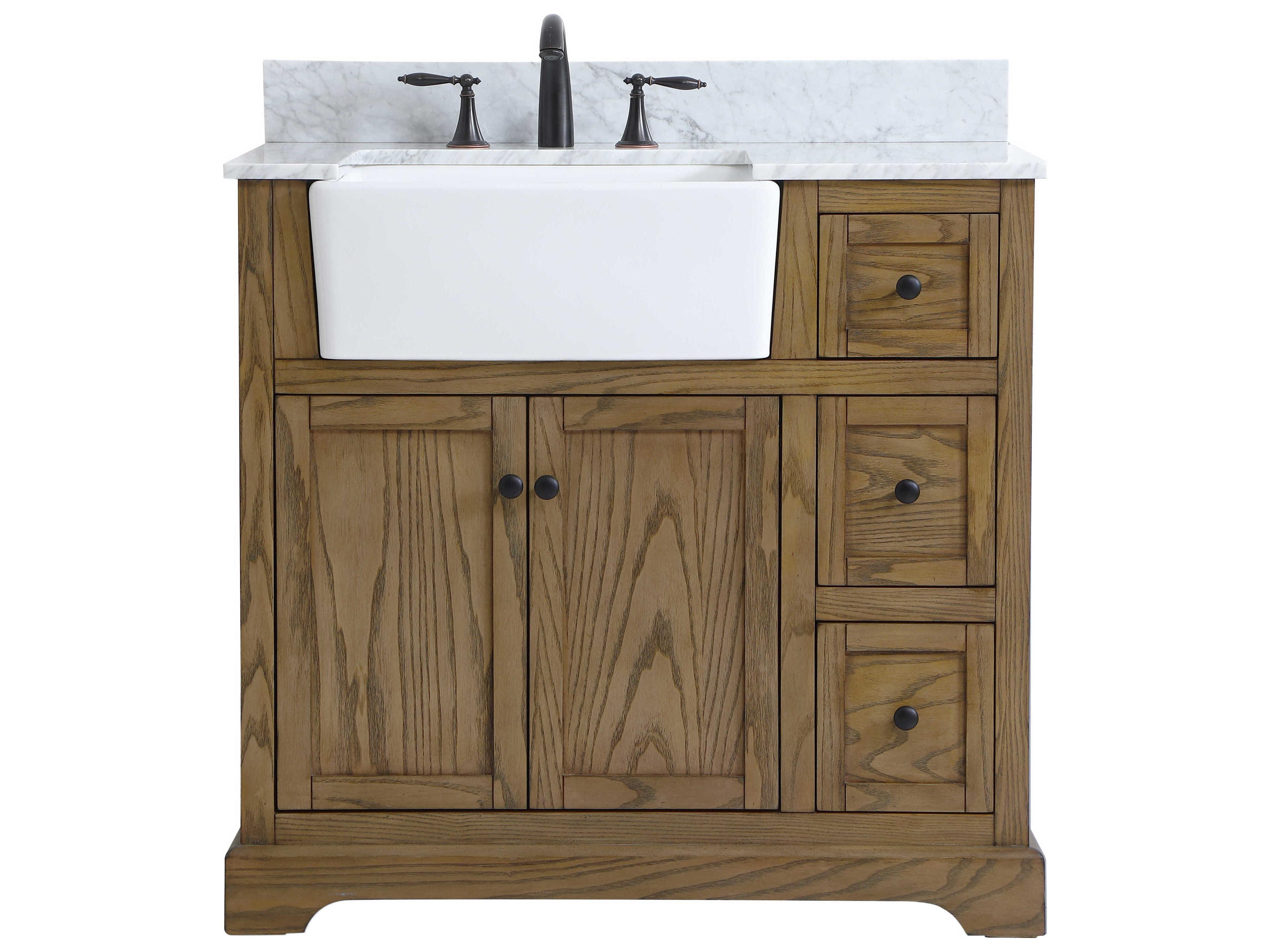 Franklin Driftwood 36" Vanity with Backsplash