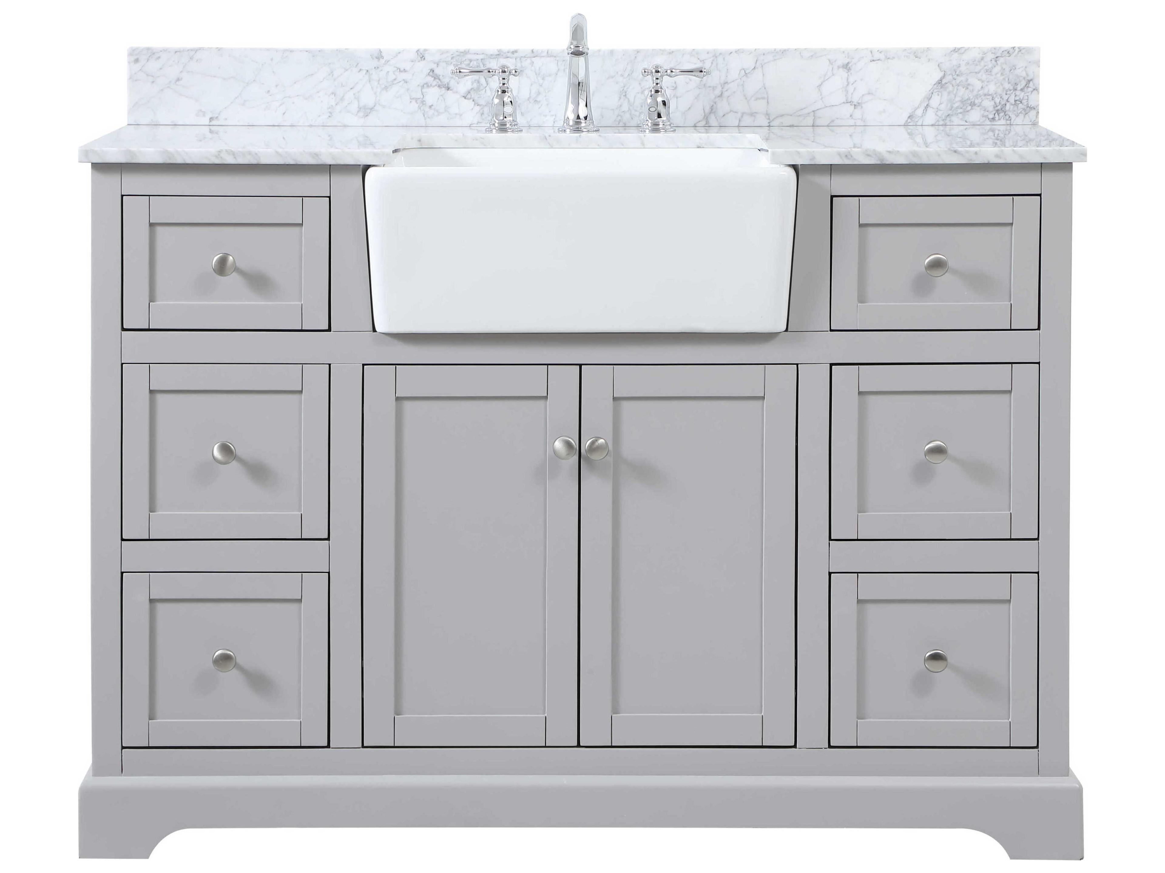 Franklin Grey 48" Vanity with Backsplash
