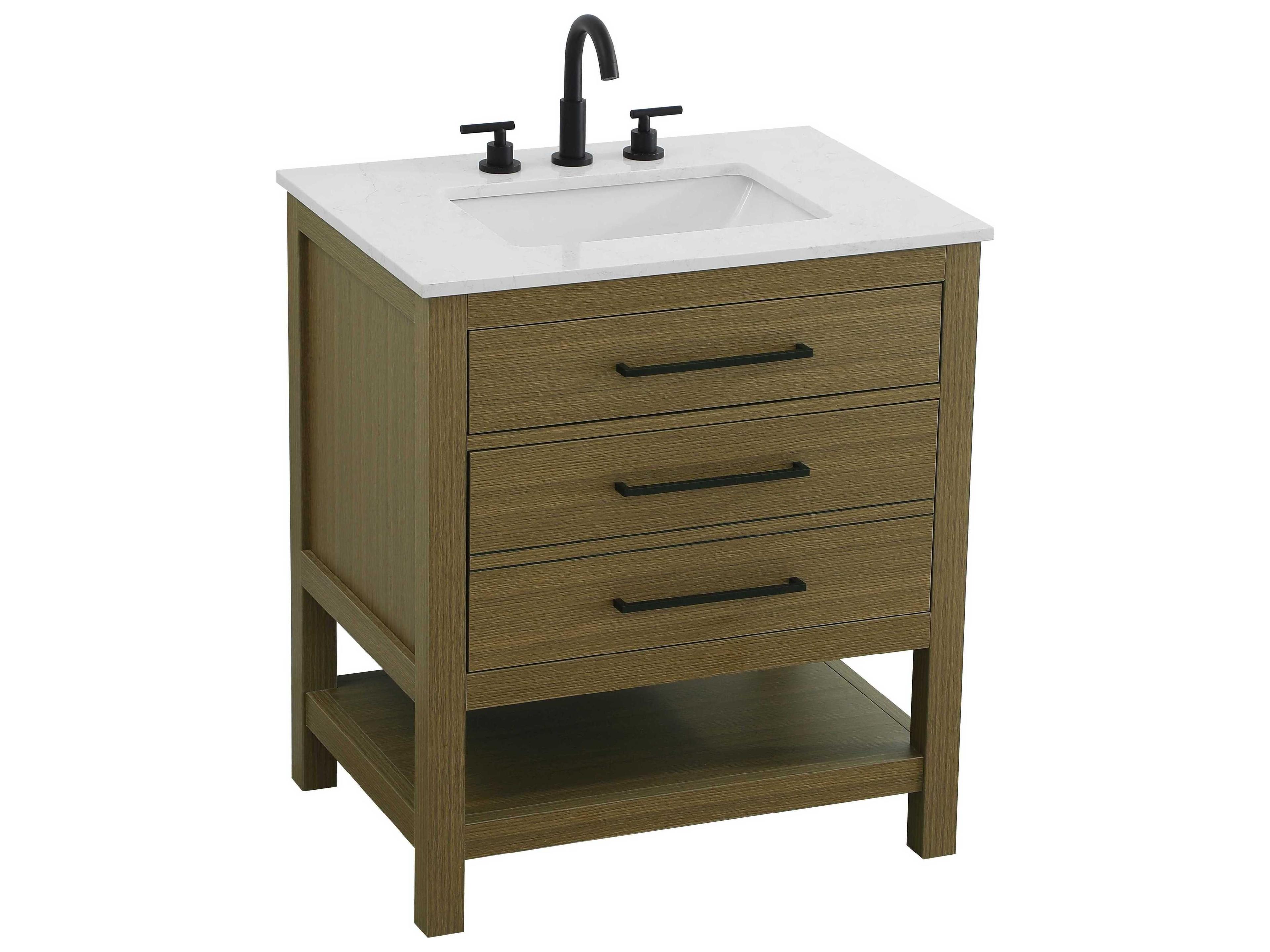 Elegant Lighting Karson Chestnut Brown Vanity