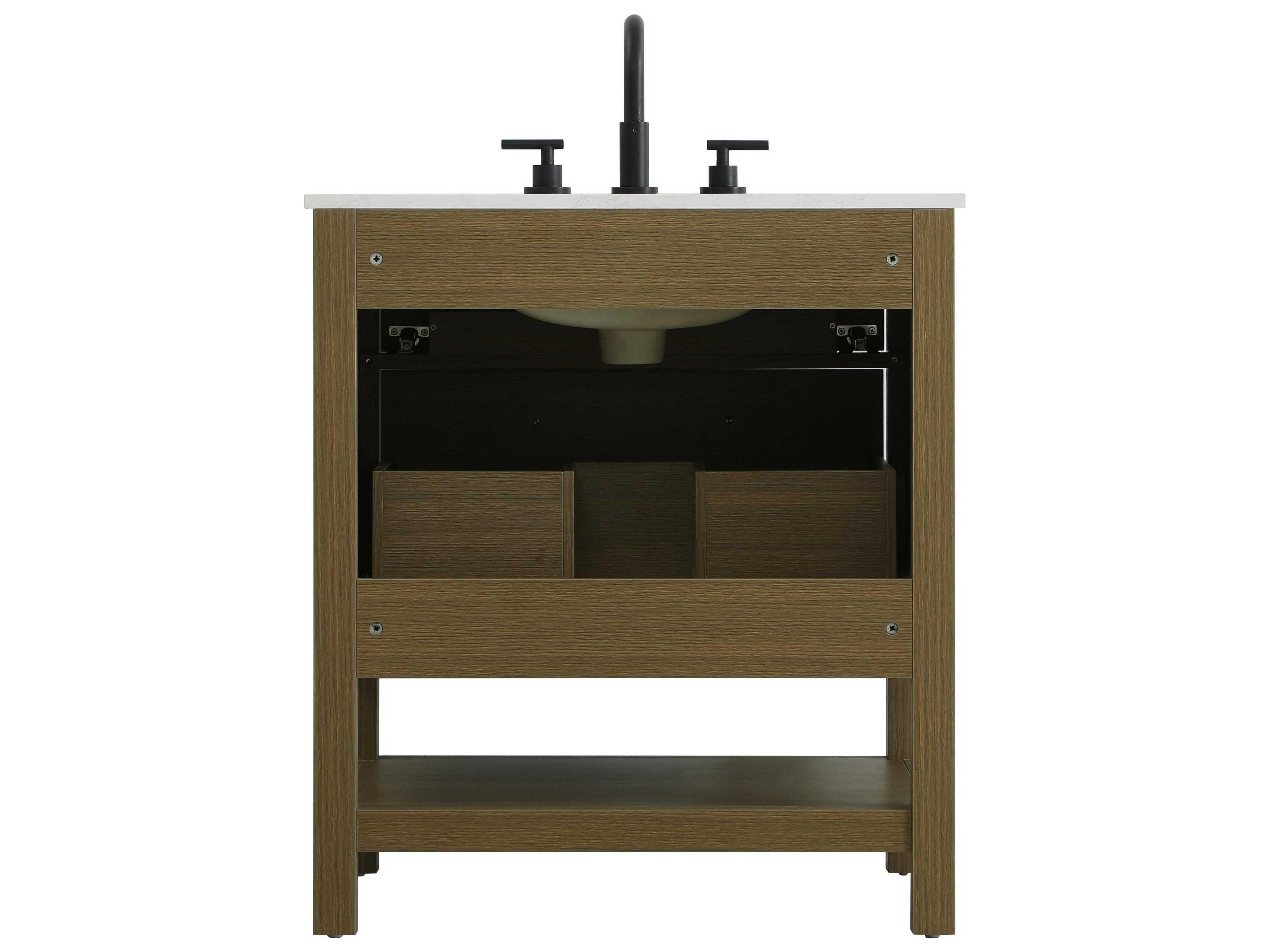 Elegant Lighting Karson Chestnut Brown Vanity