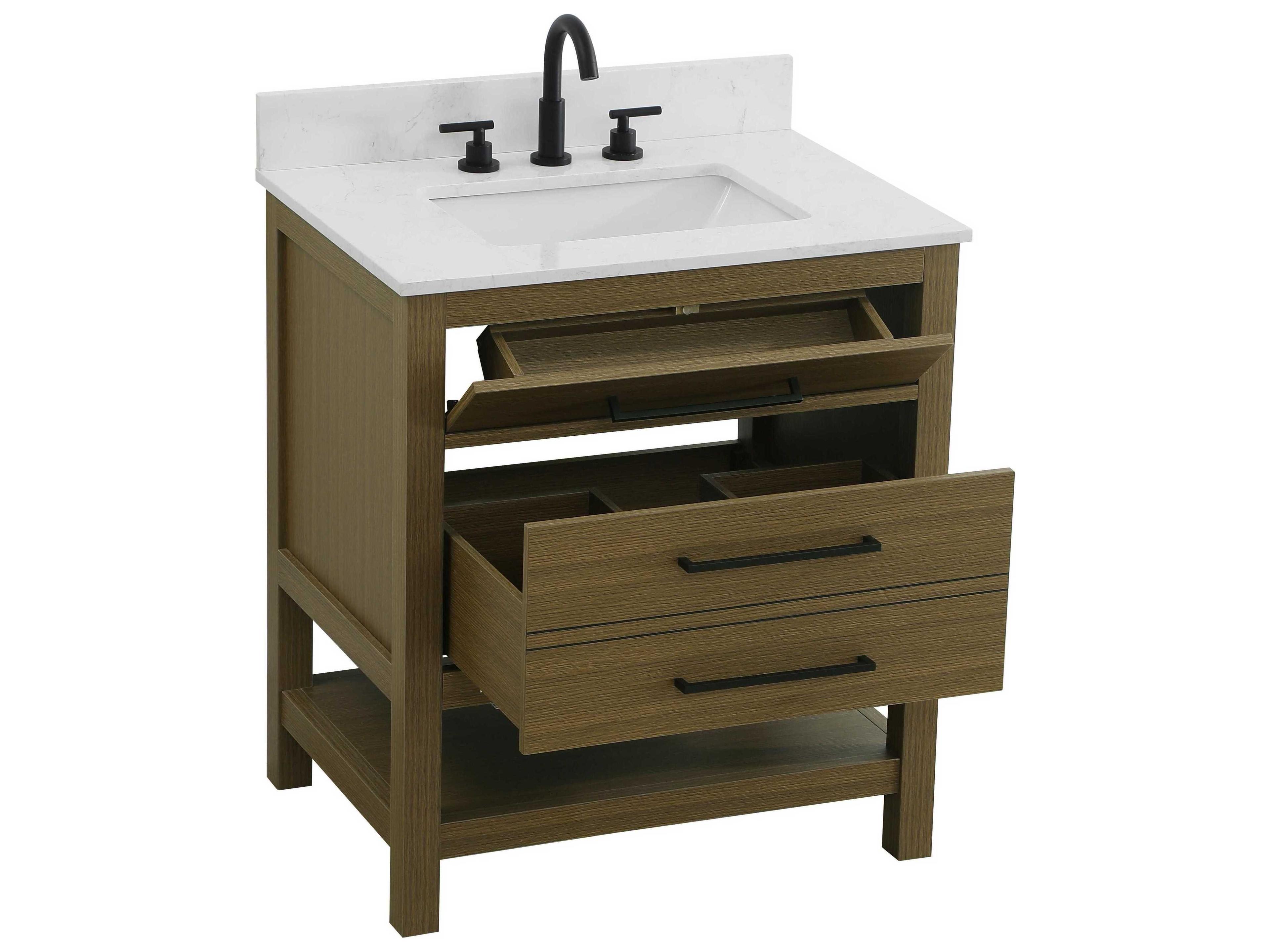 Elegant Lighting Karson Chestnut Brown Vanity