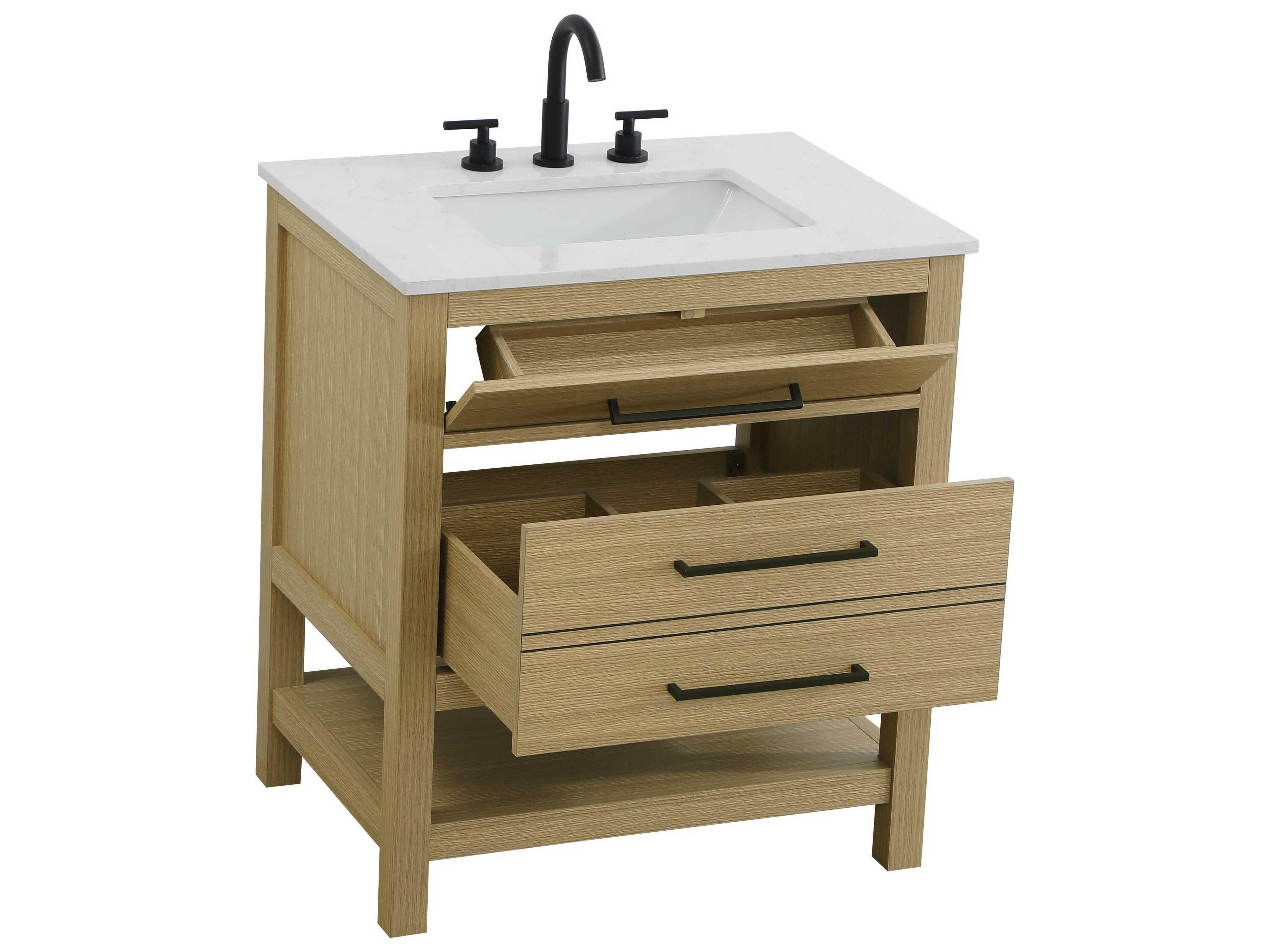 Elegant Lighting Karson Honey Brown Vanity