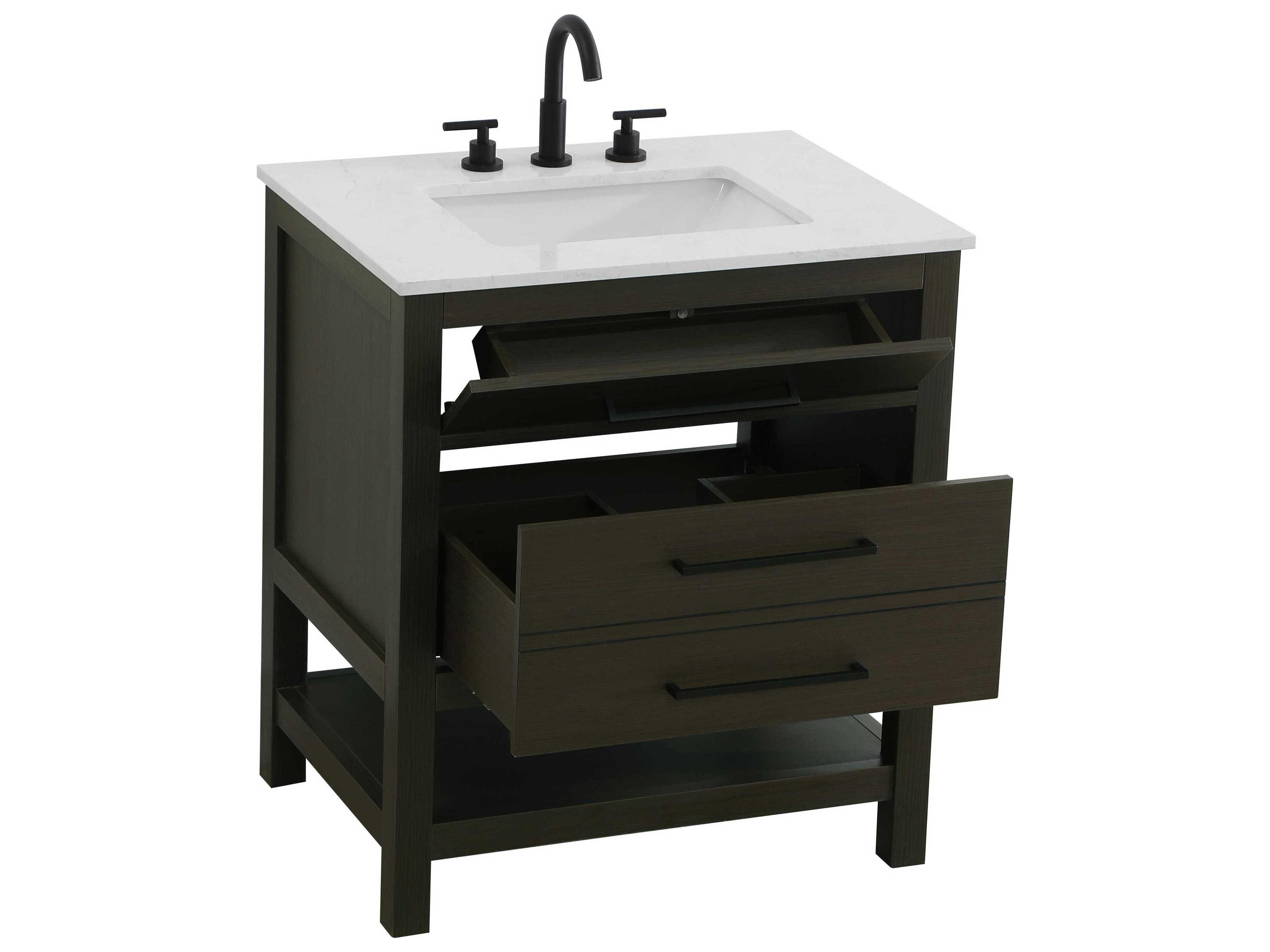 Elegant Lighting Karson Mocha Brown Vanity