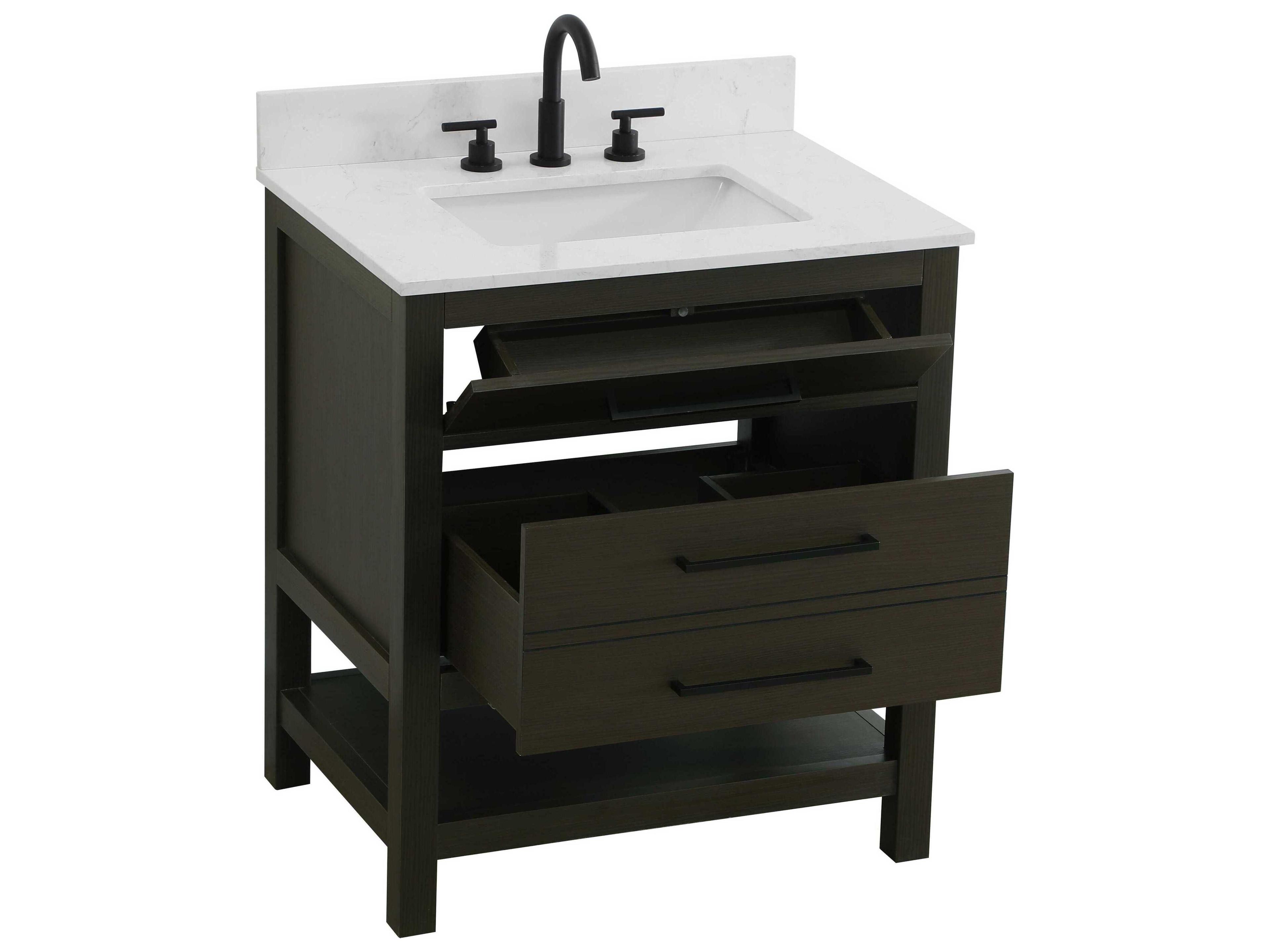 Elegant Lighting Karson Mocha Brown Vanity