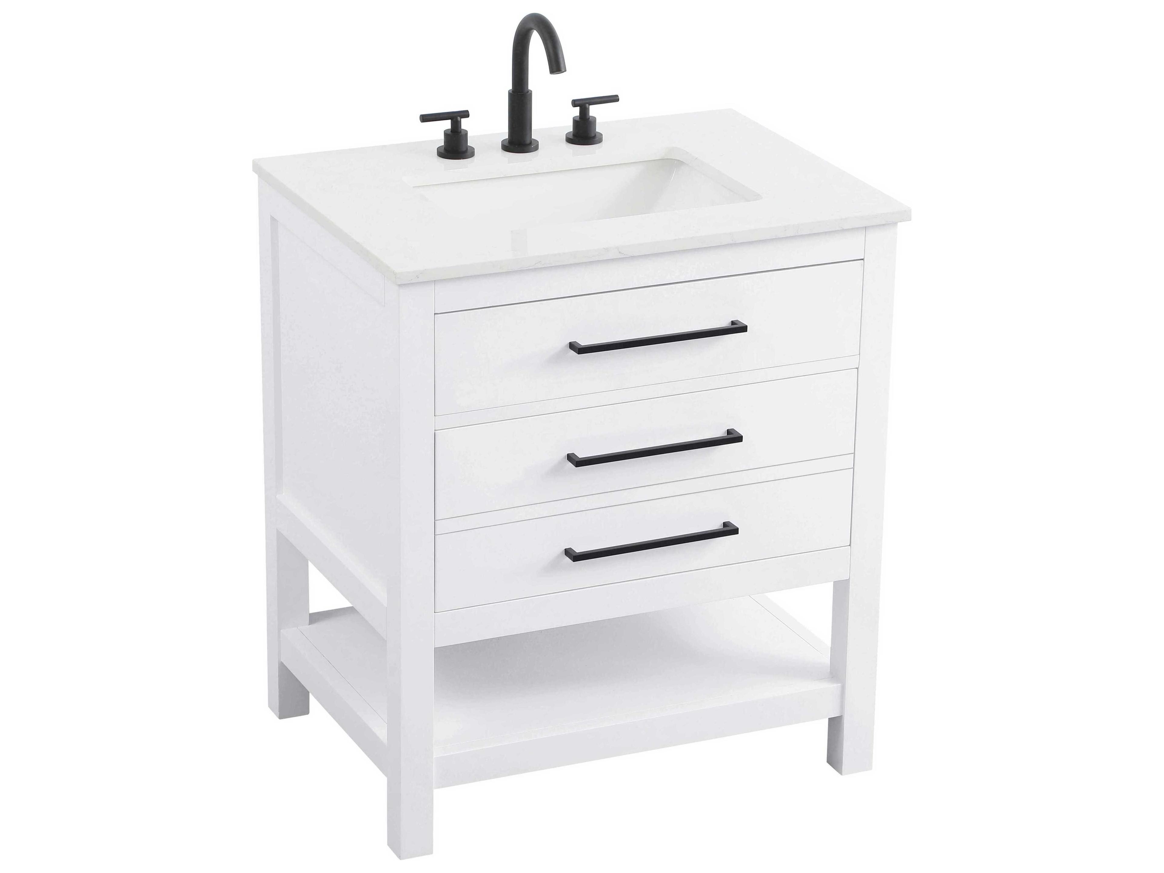 Elegant Lighting Karson White Vanity