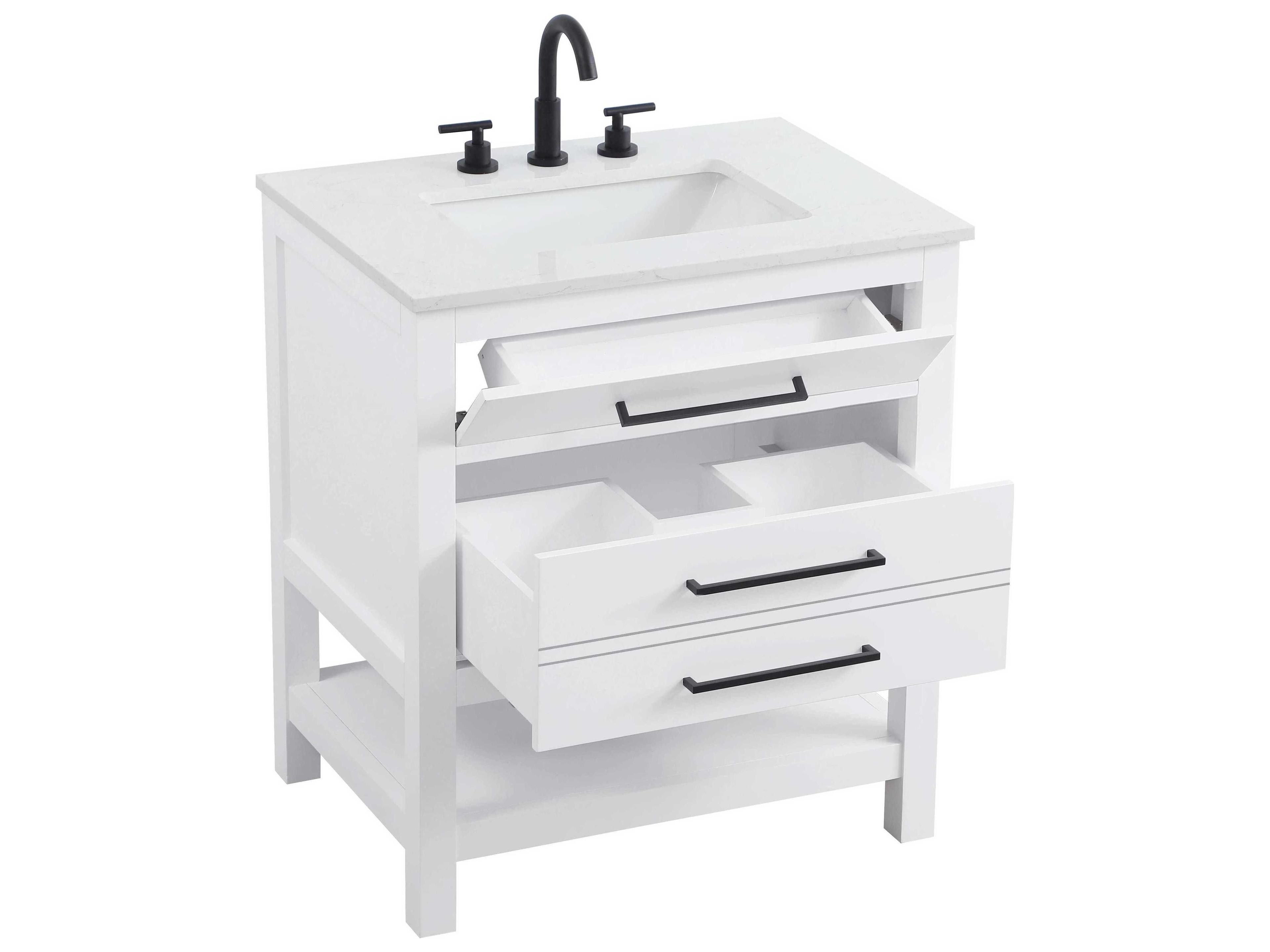 Elegant Lighting Karson White Vanity