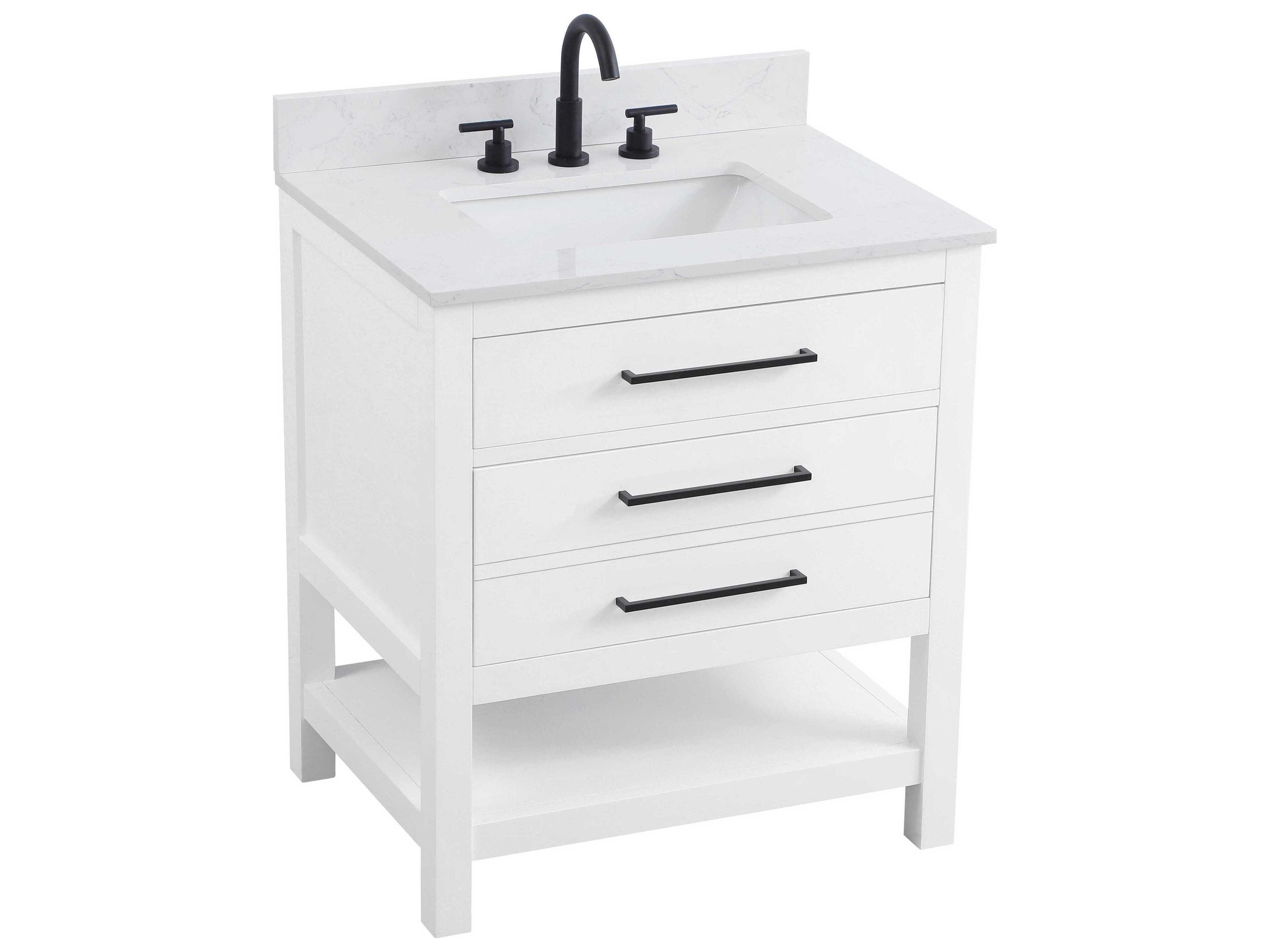 Elegant Lighting Karson White Vanity