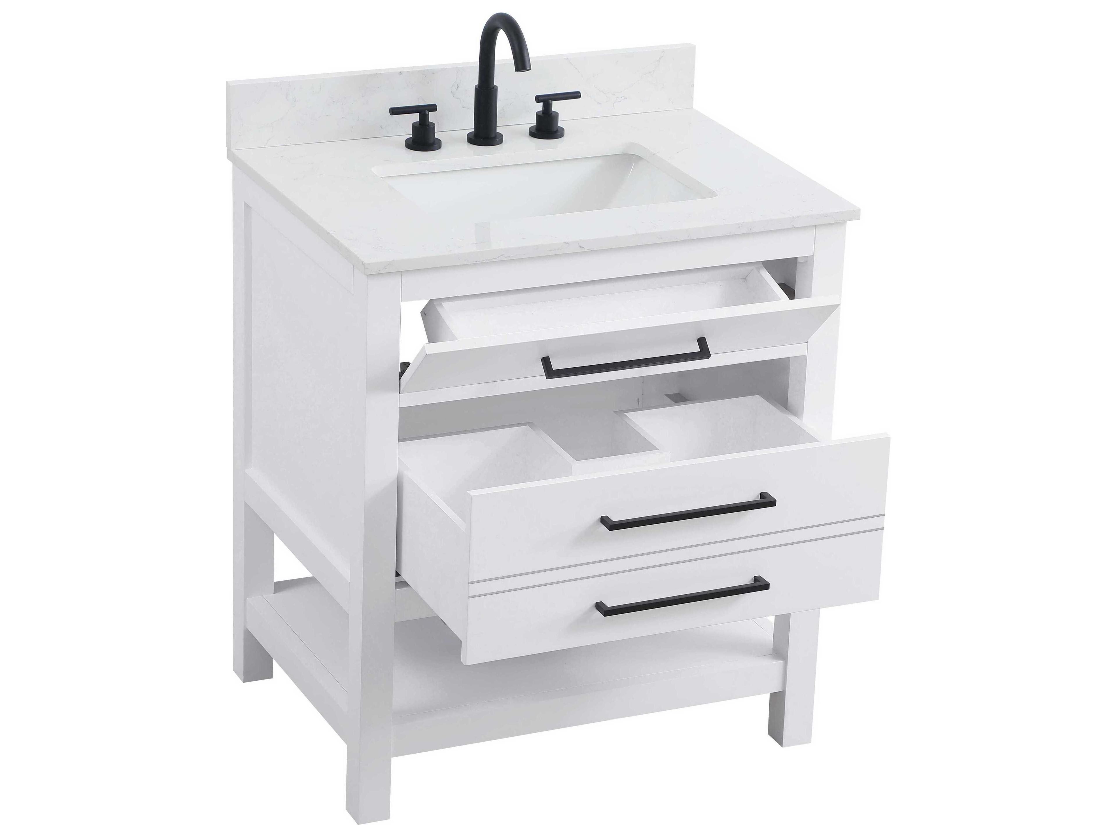 Elegant Lighting Karson White Vanity