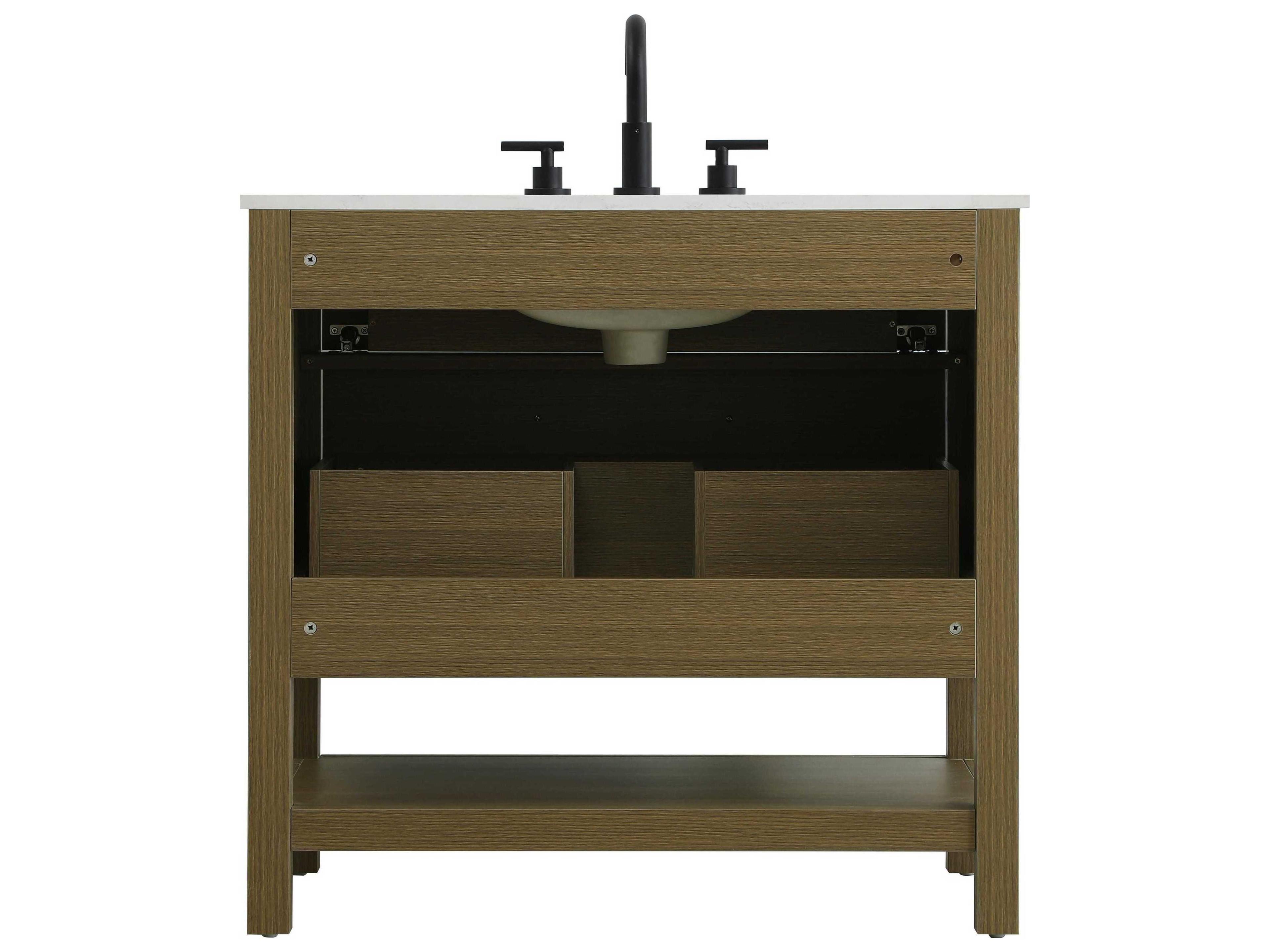 Elegant Lighting Karson Chestnut Brown Vanity