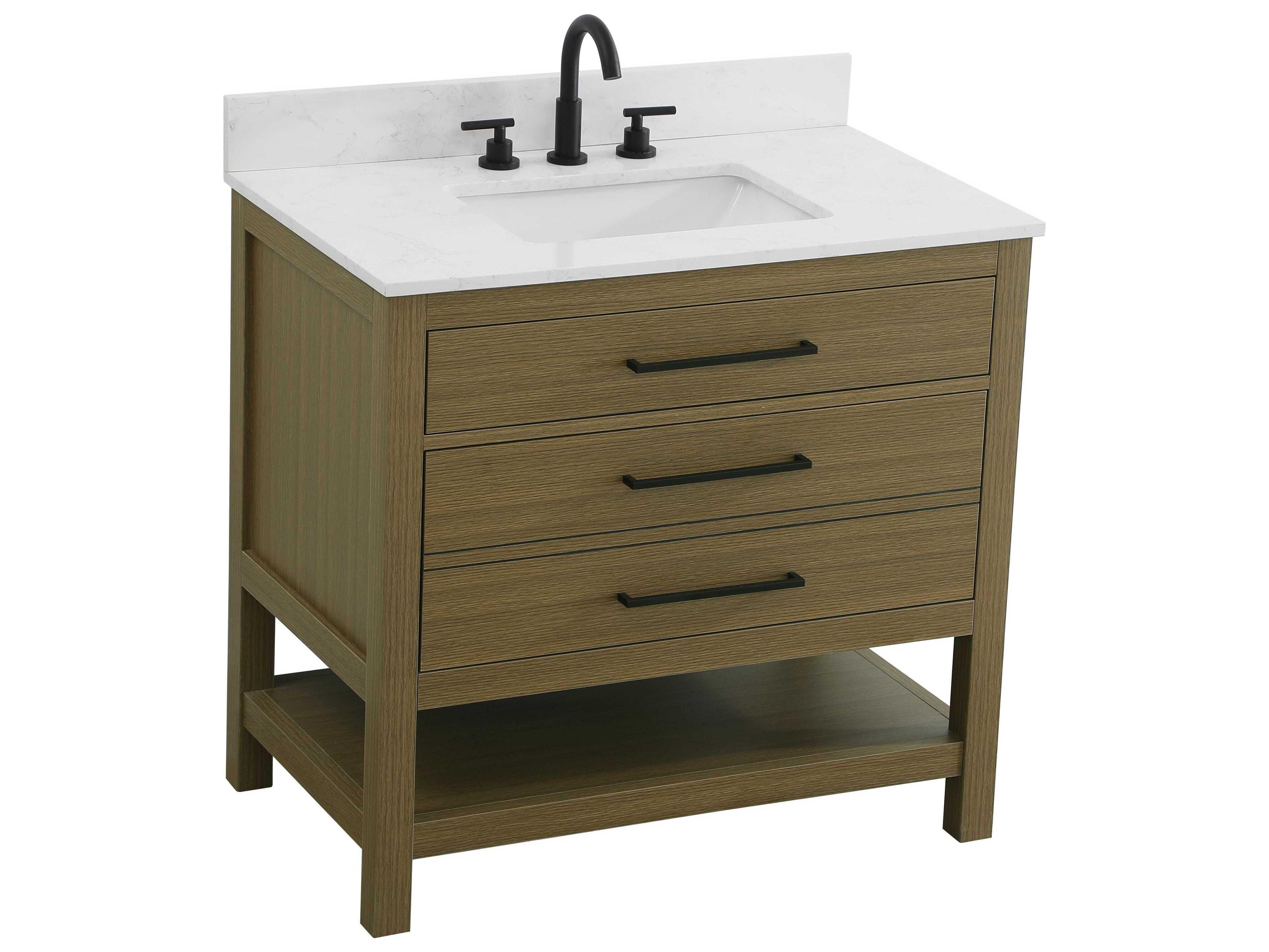 Elegant Lighting Karson Chestnut Brown Vanity