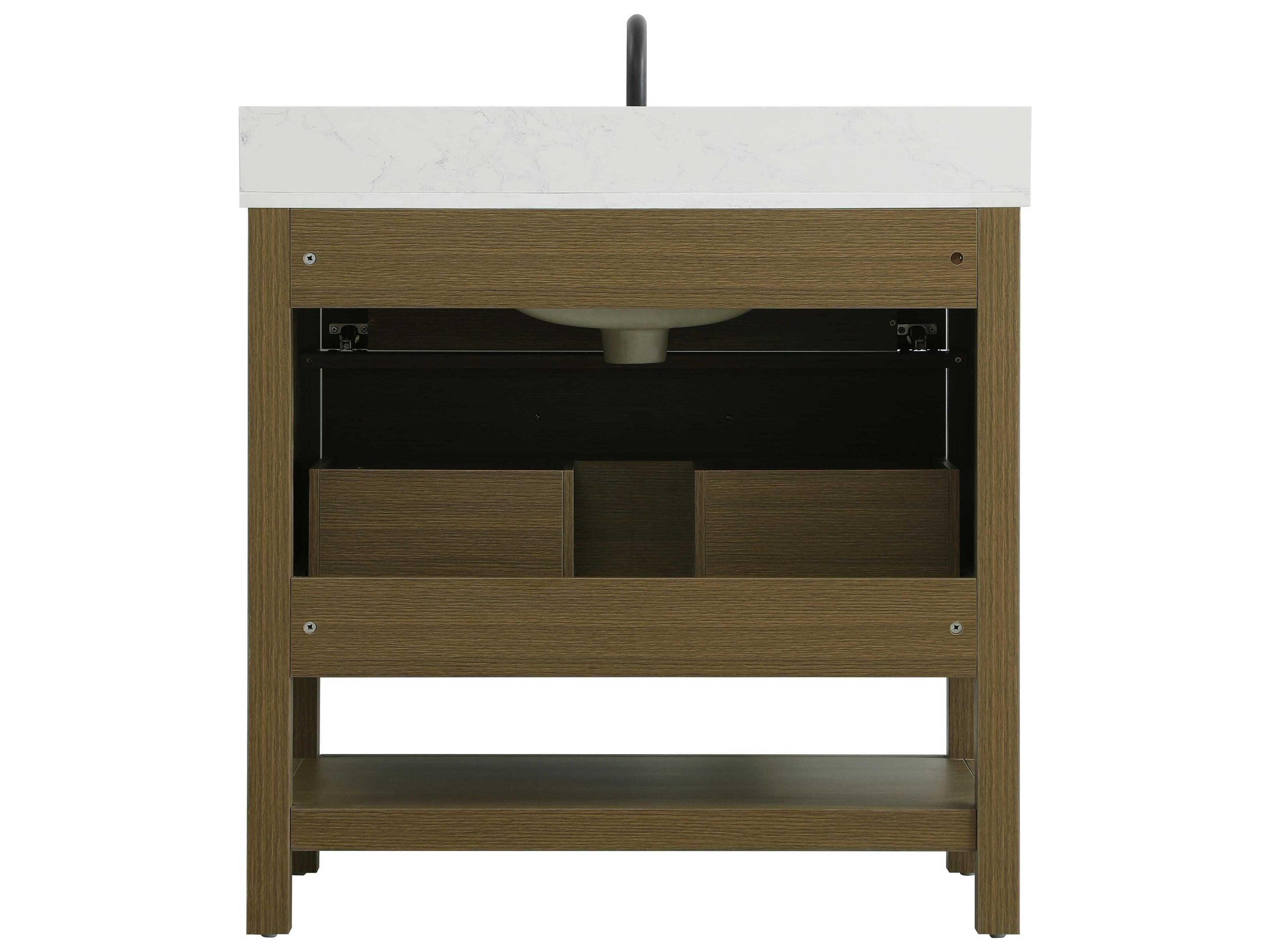 Elegant Lighting Karson Chestnut Brown Vanity