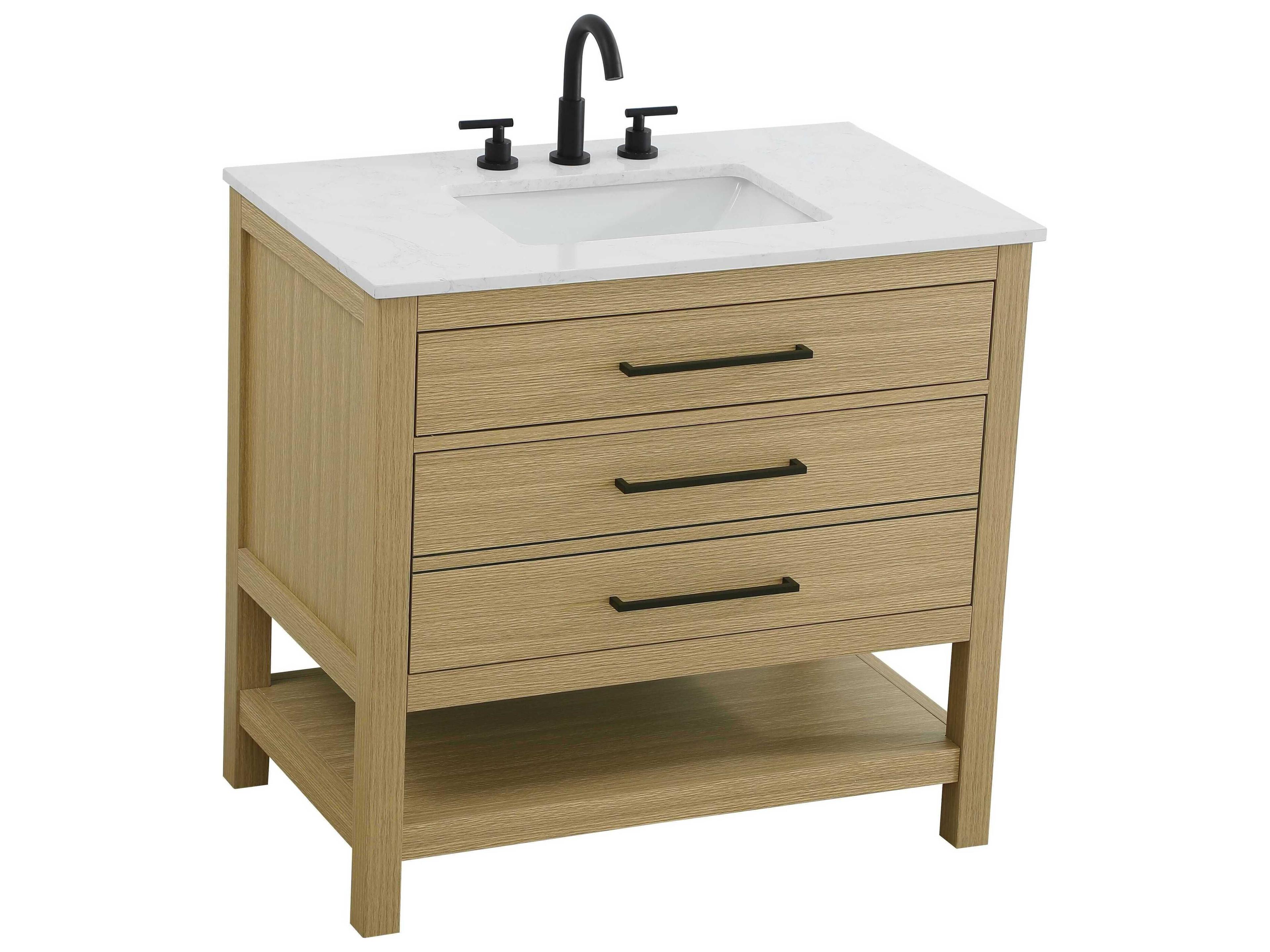 Elegant Lighting Karson Honey Brown Vanity