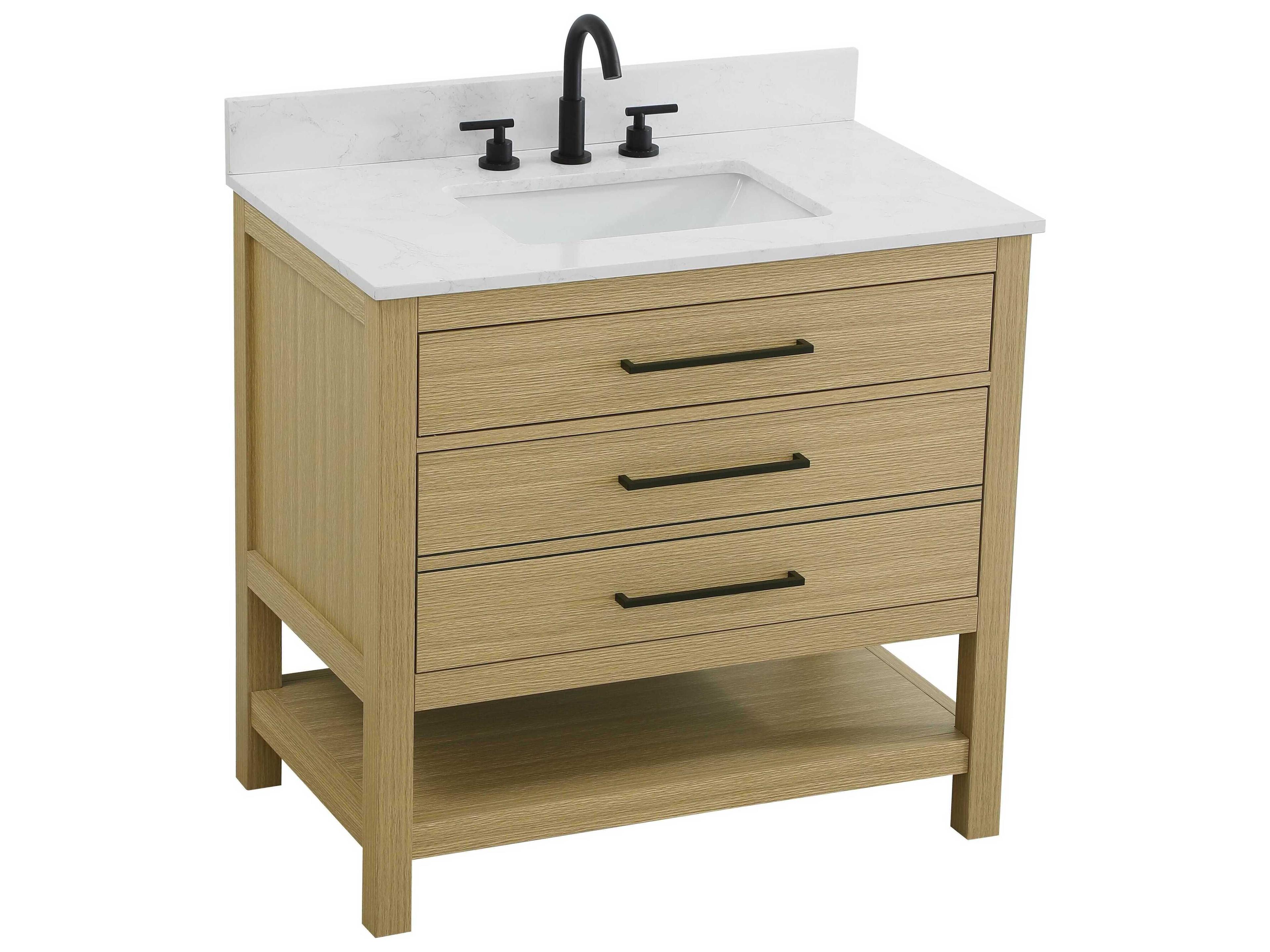 Elegant Lighting Karson Honey Brown Vanity