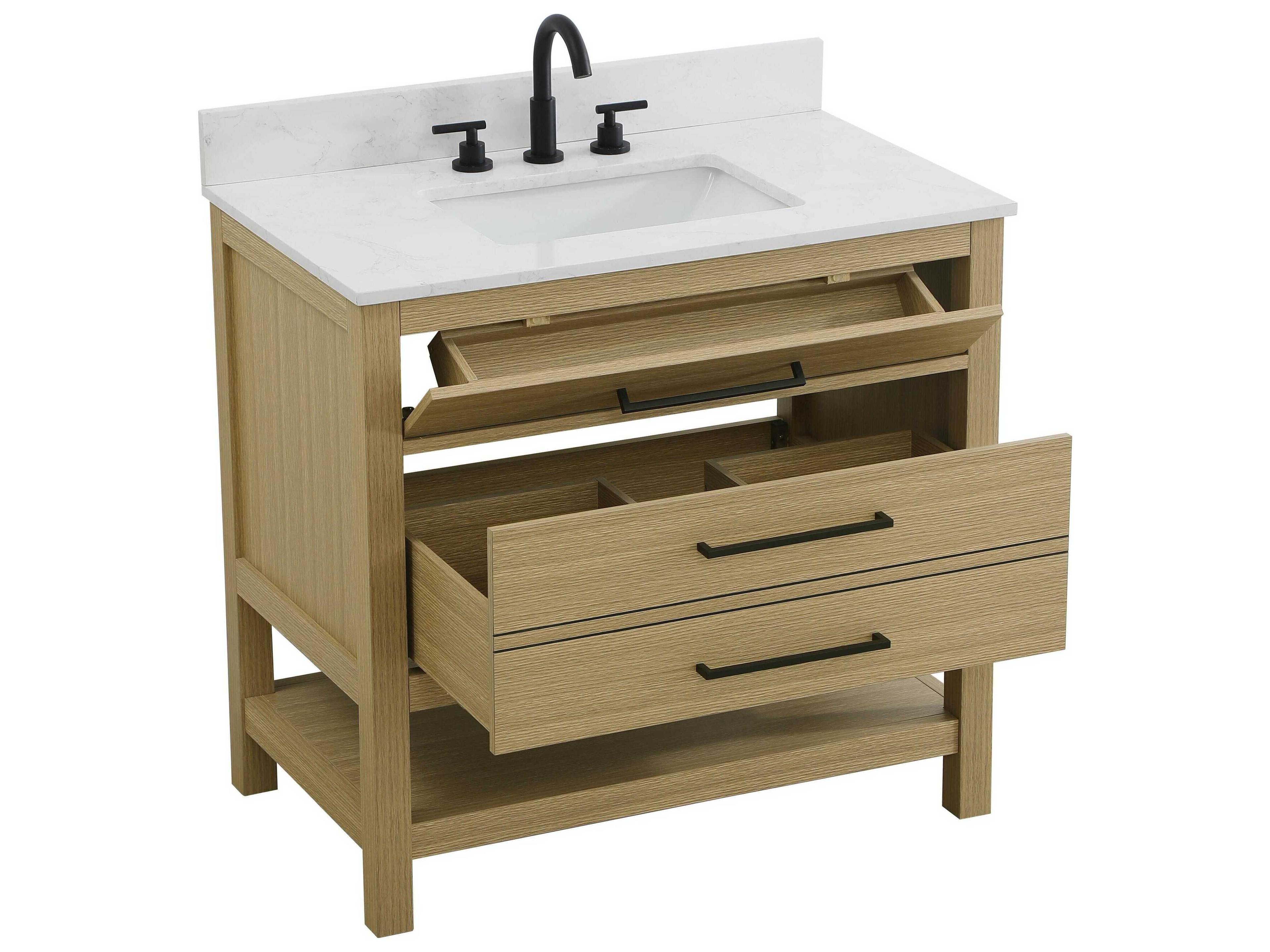 Elegant Lighting Karson Honey Brown Vanity