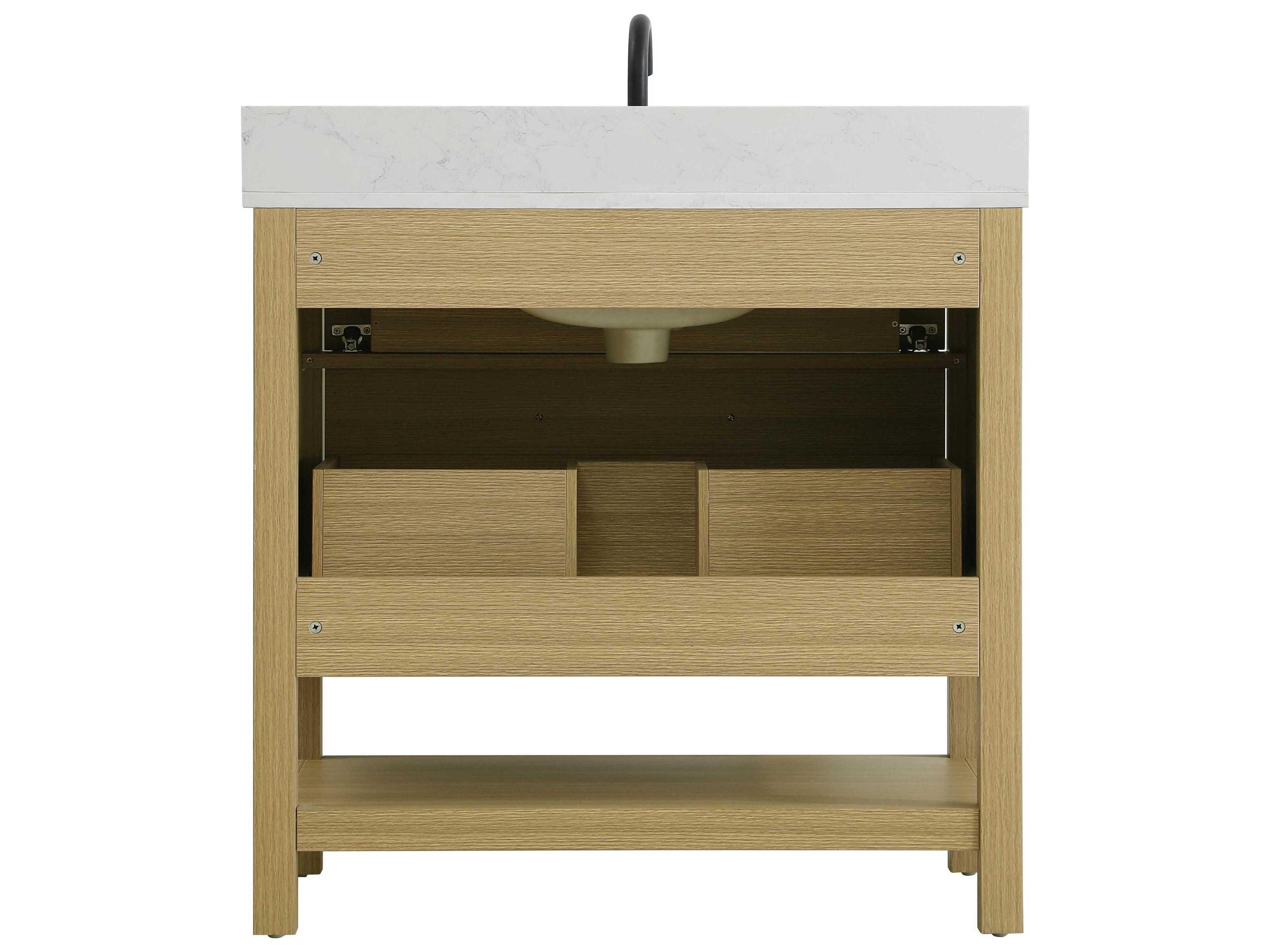 Elegant Lighting Karson Honey Brown Vanity