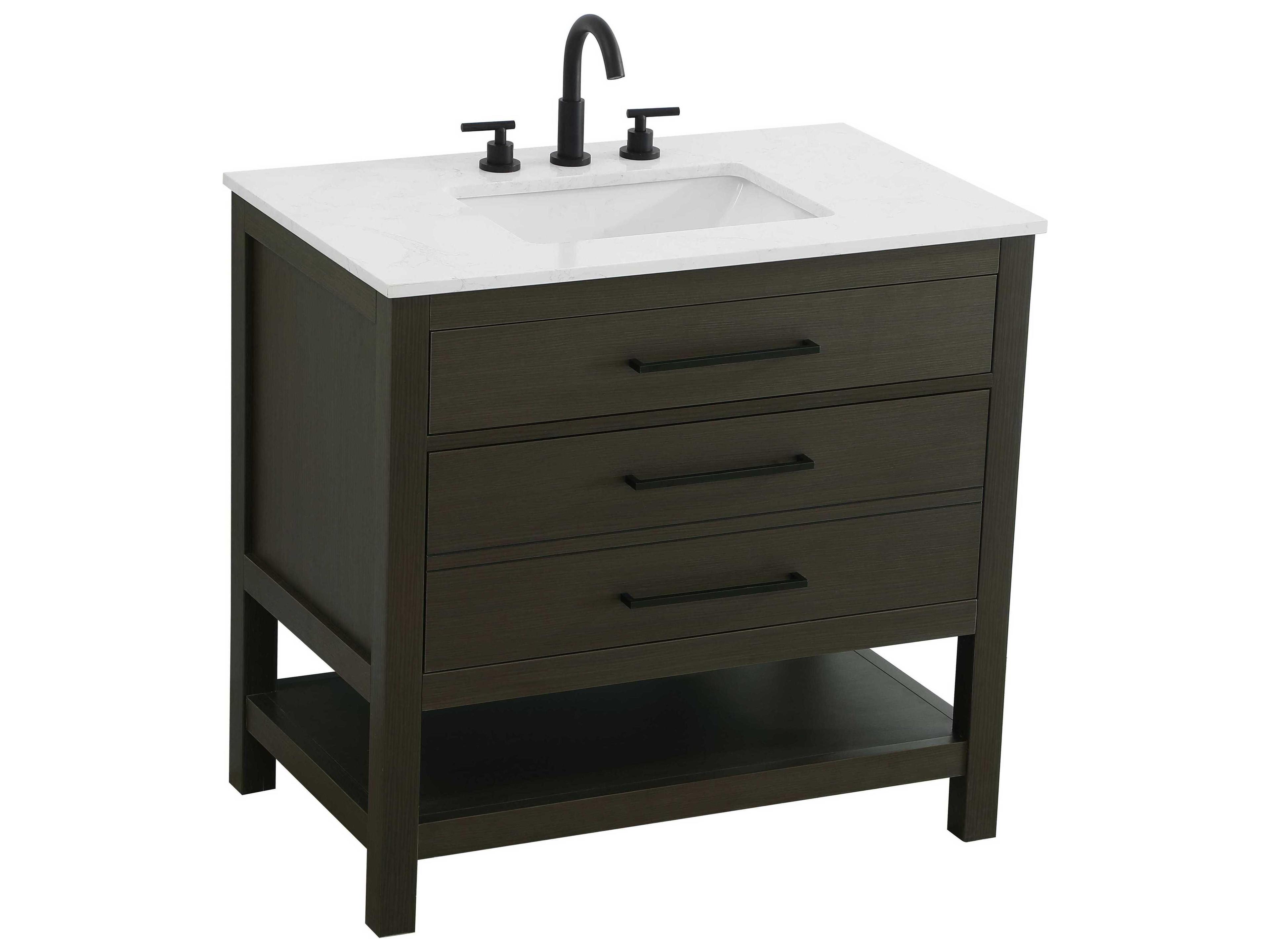 Elegant Lighting Karson Mocha Brown Vanity