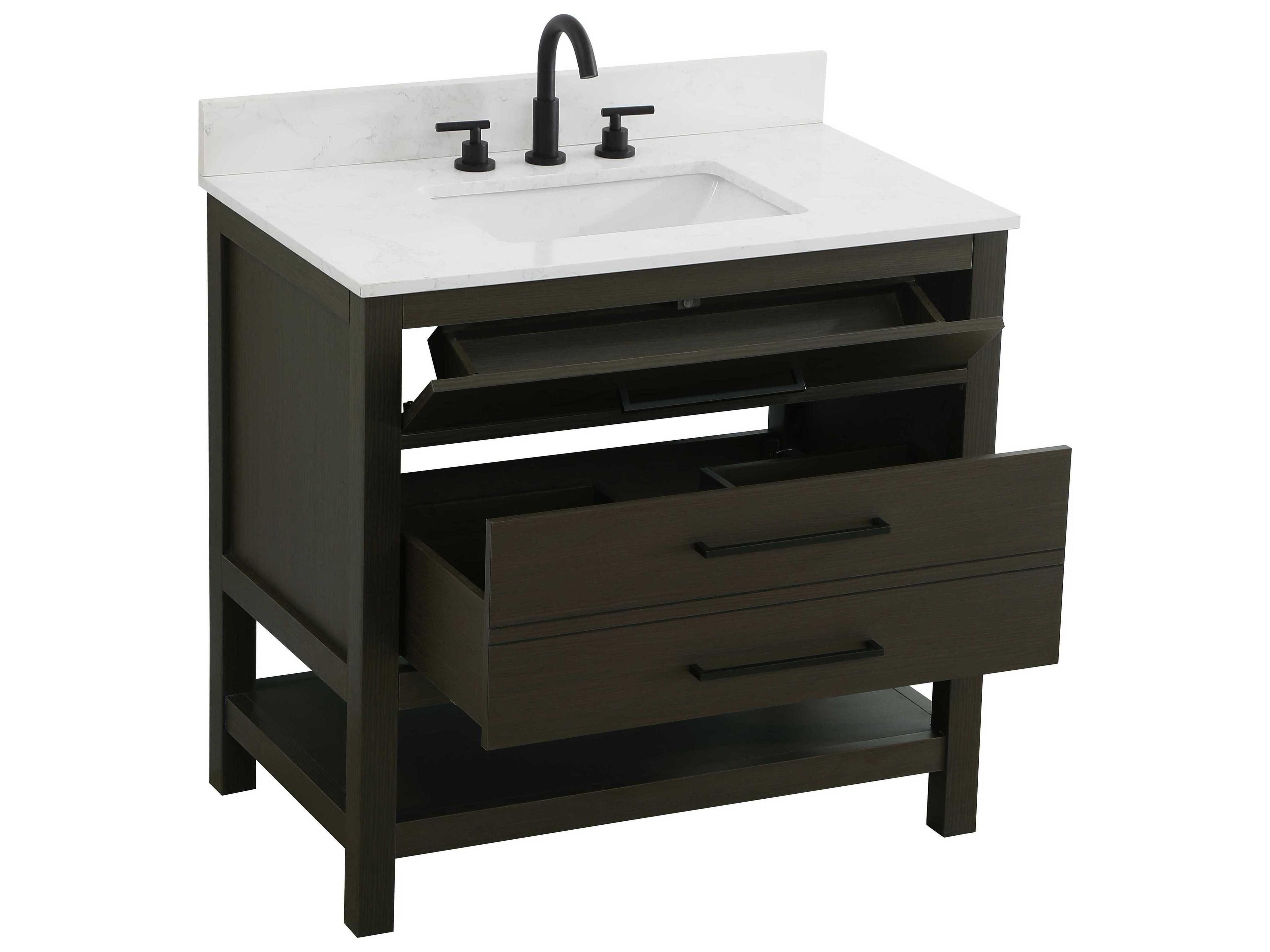 Elegant Lighting Karson Mocha Brown Vanity